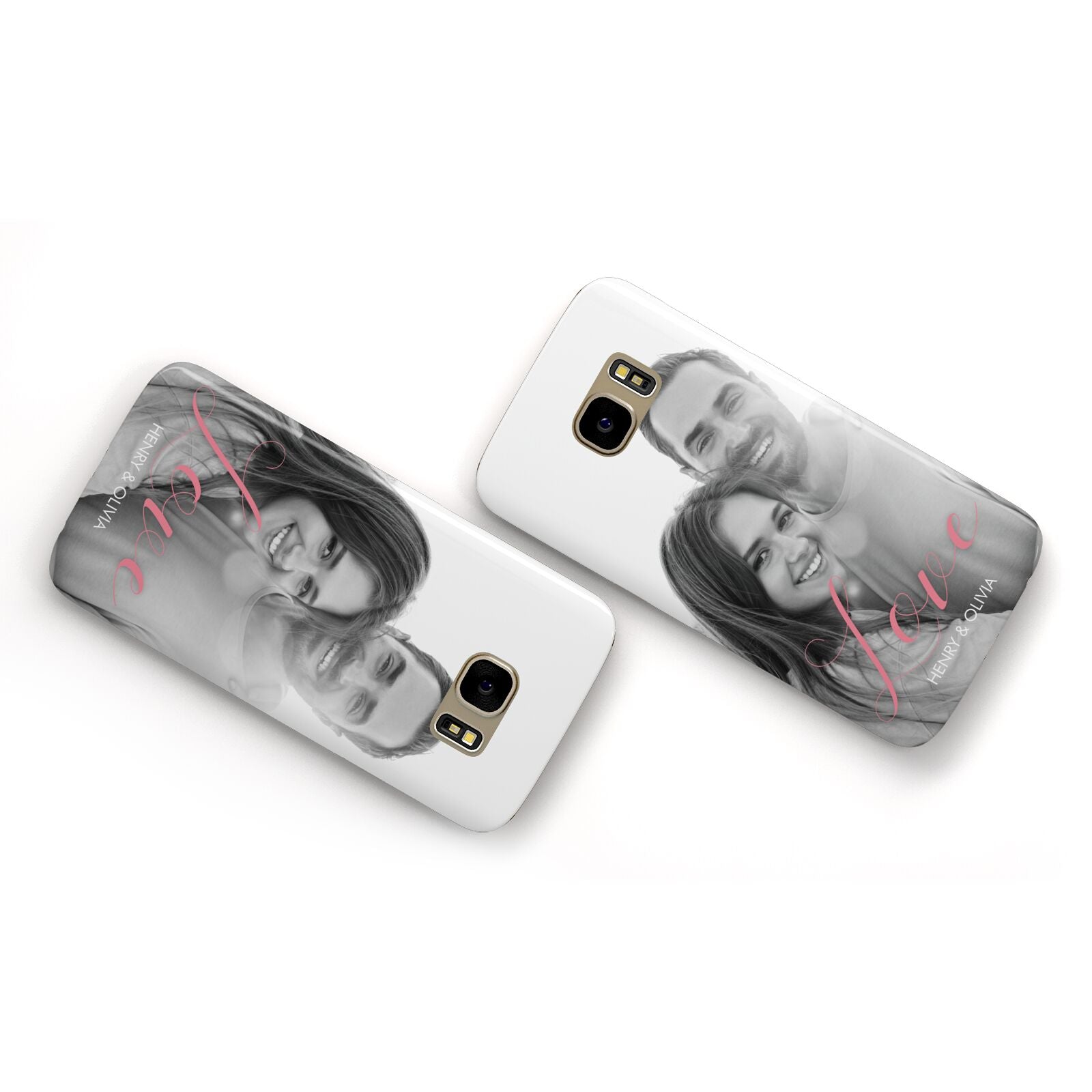 Personalised Valentines Day Photo Samsung Galaxy Case Flat Overview