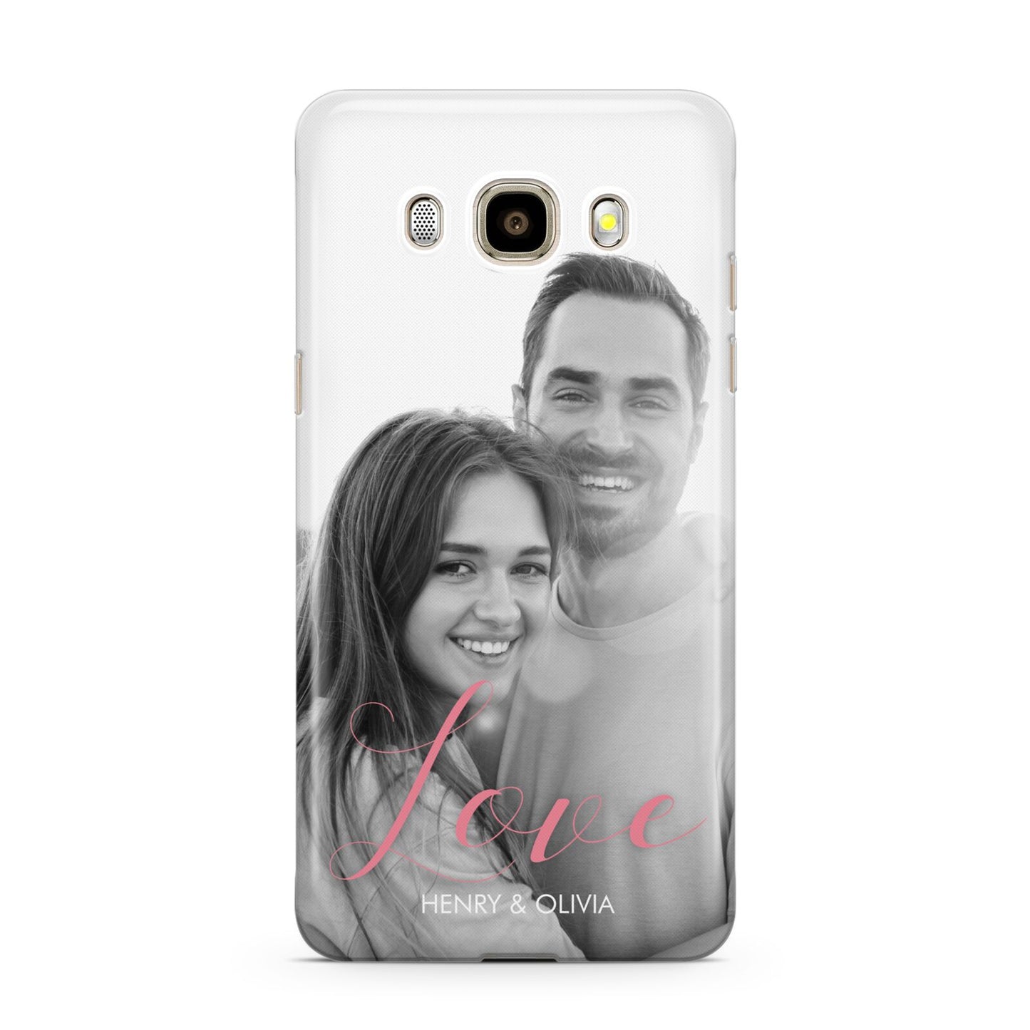 Personalised Valentines Day Photo Samsung Galaxy J7 2016 Case on gold phone