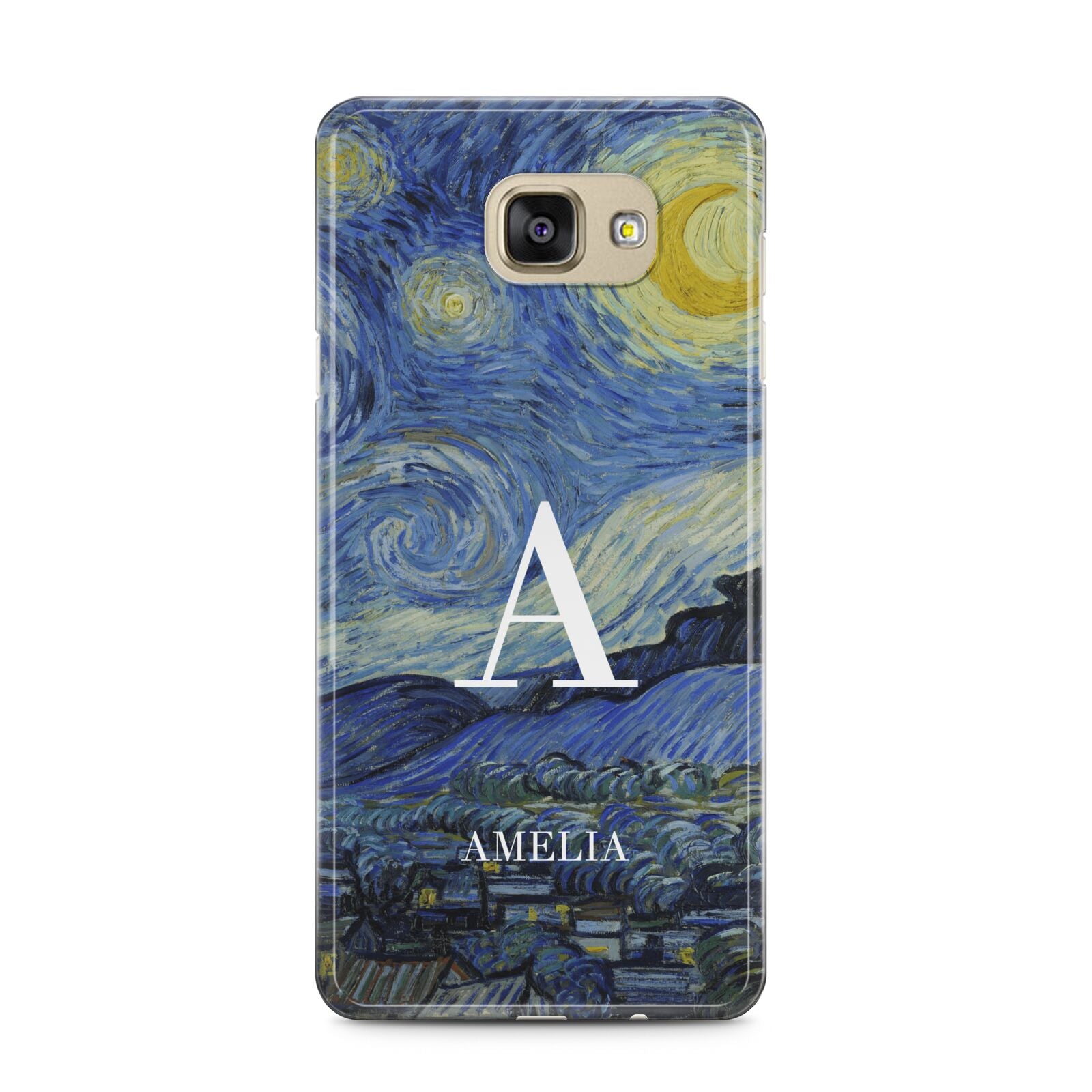 Personalised Van Gogh Starry Night Samsung Galaxy A5 2016 Case on gold phone