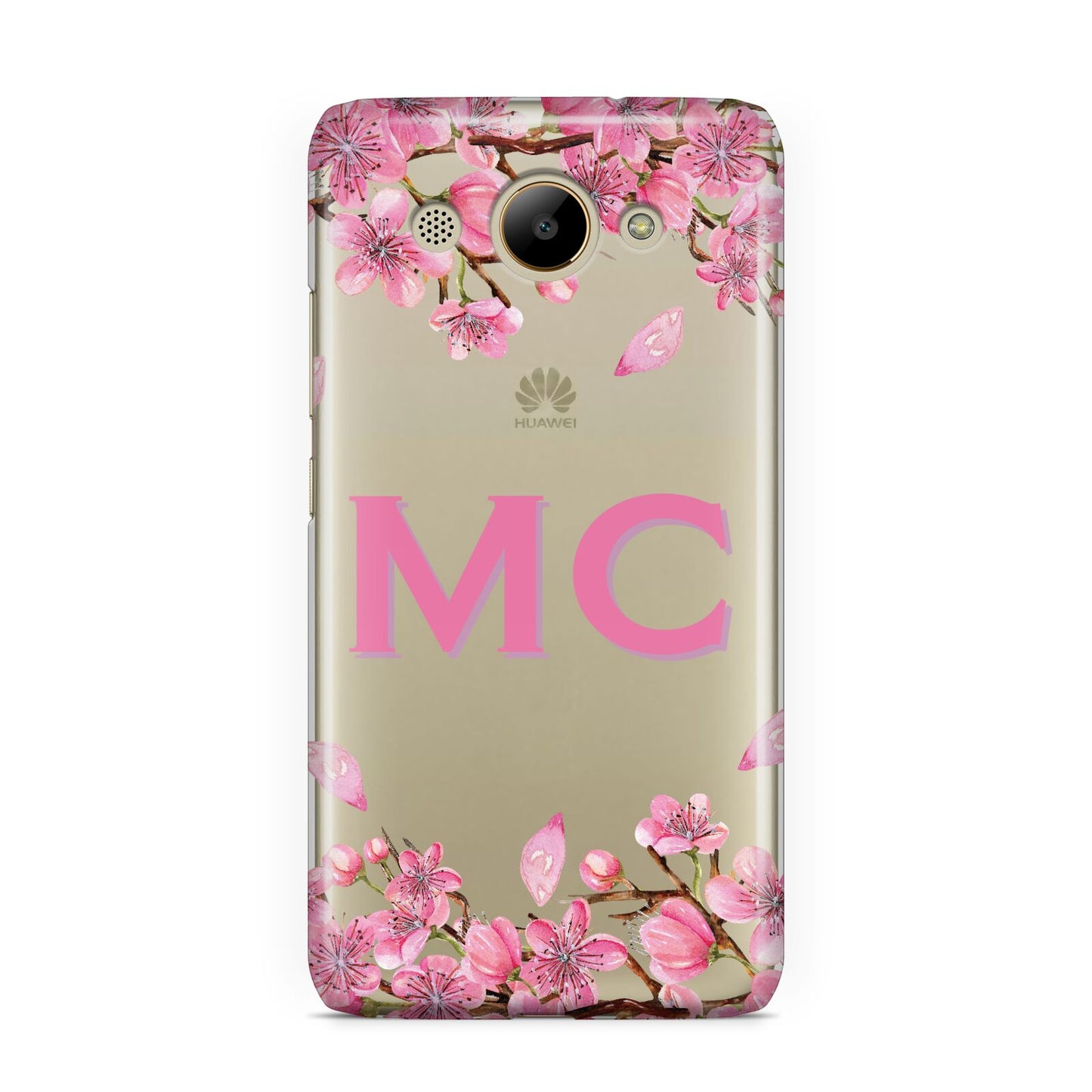 Personalised Vibrant Cherry Blossom Pink Huawei Y3 2017