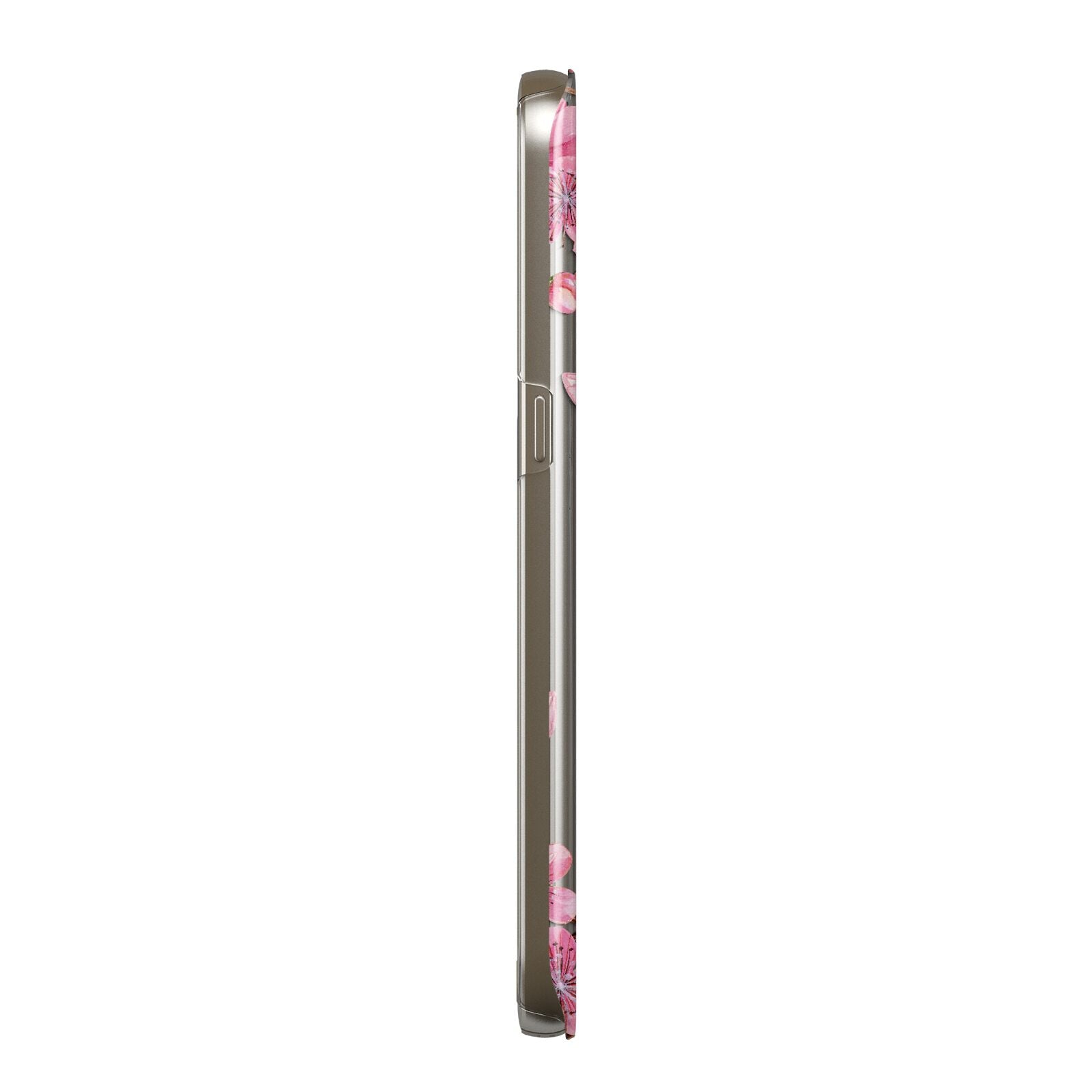 Personalised Vibrant Cherry Blossom Pink Protective Samsung Galaxy Case Side Angle