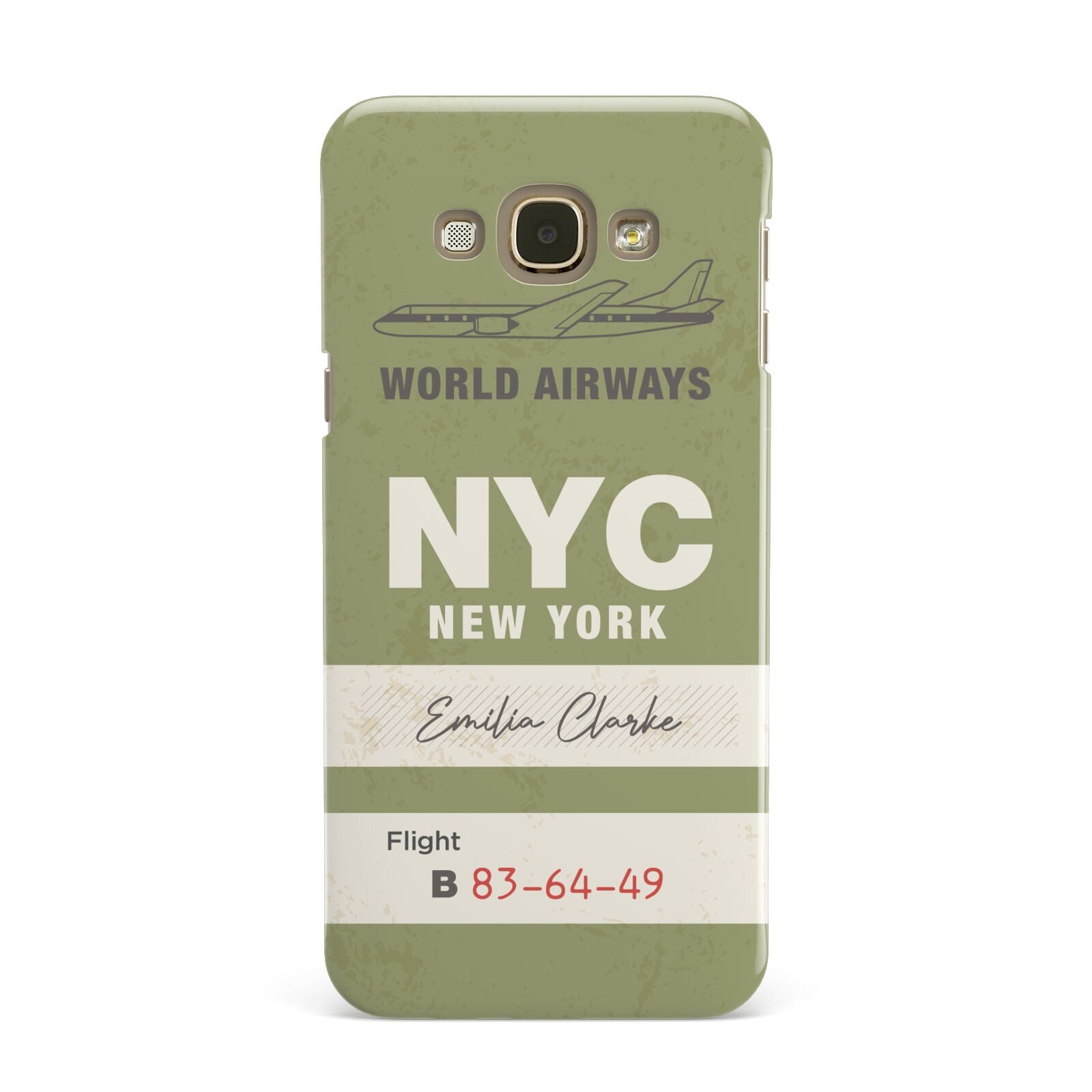 Personalised Vintage Baggage Tag Samsung Galaxy A8 Case