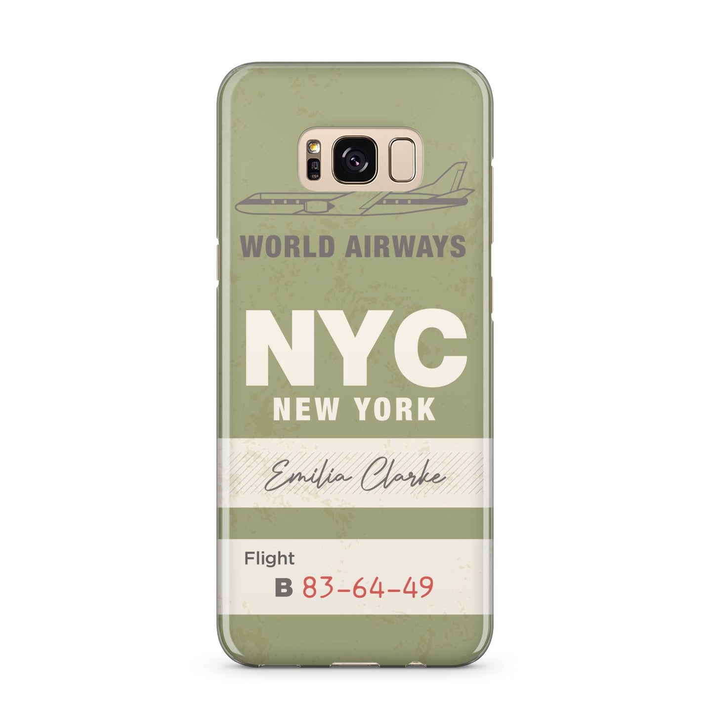 Personalised Vintage Baggage Tag Samsung Galaxy S8 Plus Case