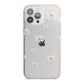 Personalised Vintage Daisy iPhone 13 Pro Max TPU Impact Case with Pink Edges