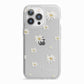 Personalised Vintage Daisy iPhone 13 Pro TPU Impact Case with White Edges