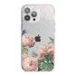 Personalised Vintage Flowers iPhone 13 Pro Max TPU Impact Case with Pink Edges