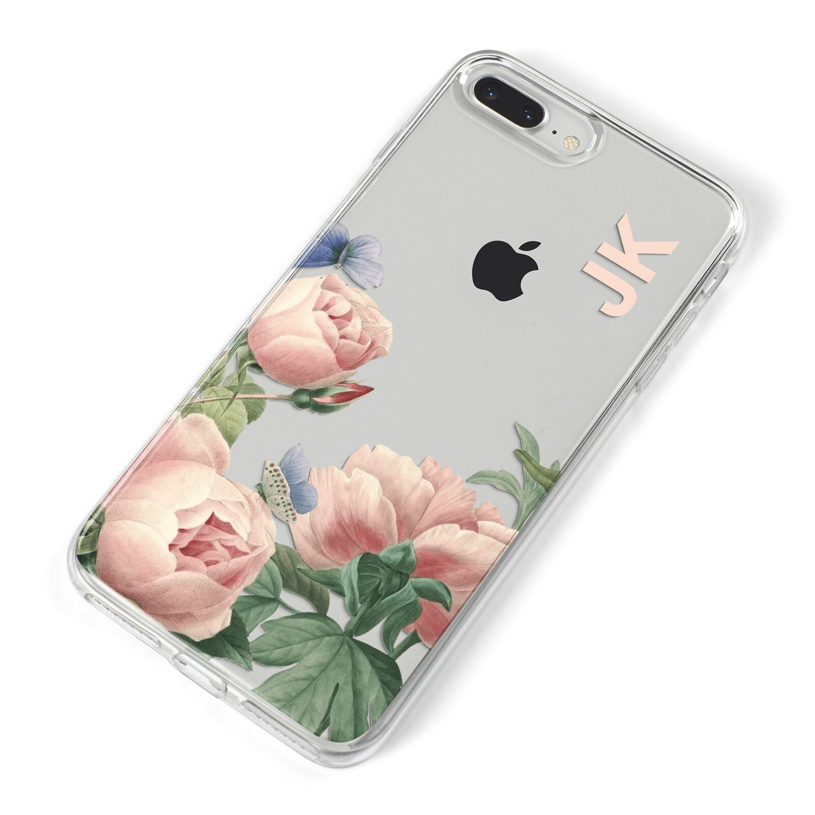 Personalised Vintage Flowers iPhone 8 Plus Bumper Case on Silver iPhone Alternative Image