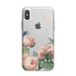 Personalised Vintage Flowers iPhone X Bumper Case on Silver iPhone Alternative Image 1