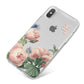 Personalised Vintage Flowers iPhone X Bumper Case on Silver iPhone