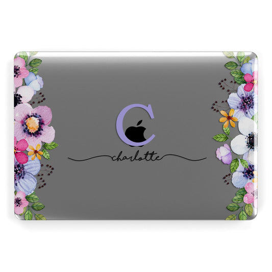 Personalised Violet Flowers Apple MacBook Case