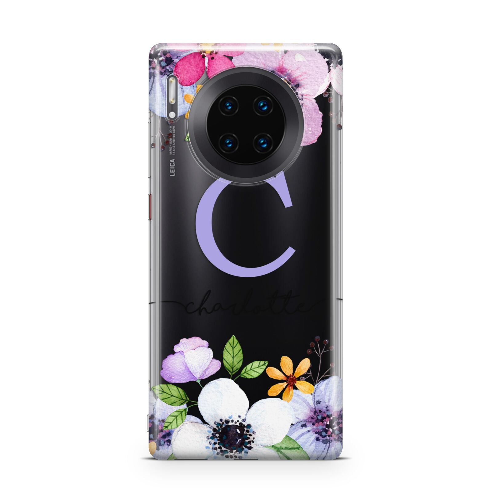 Personalised Violet Flowers Huawei Mate 30 Pro Phone Case