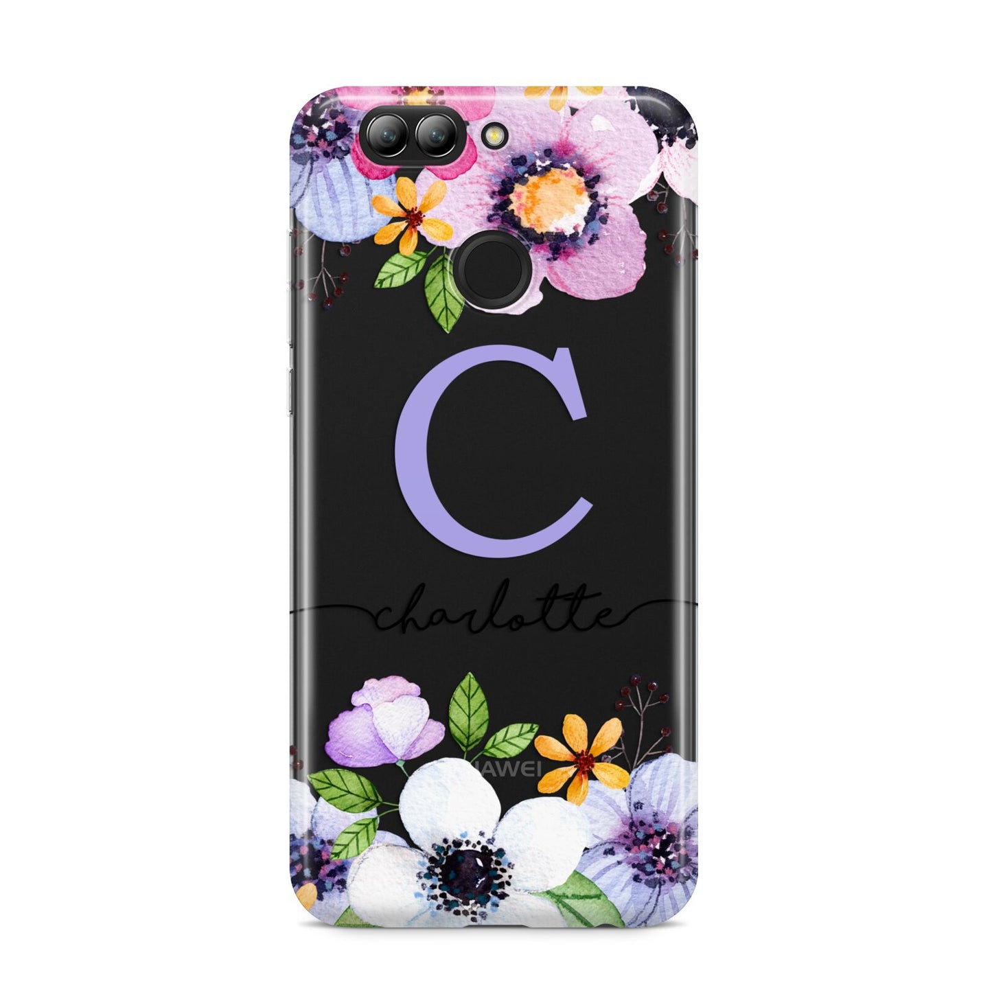 Personalised Violet Flowers Huawei Nova 2s Phone Case