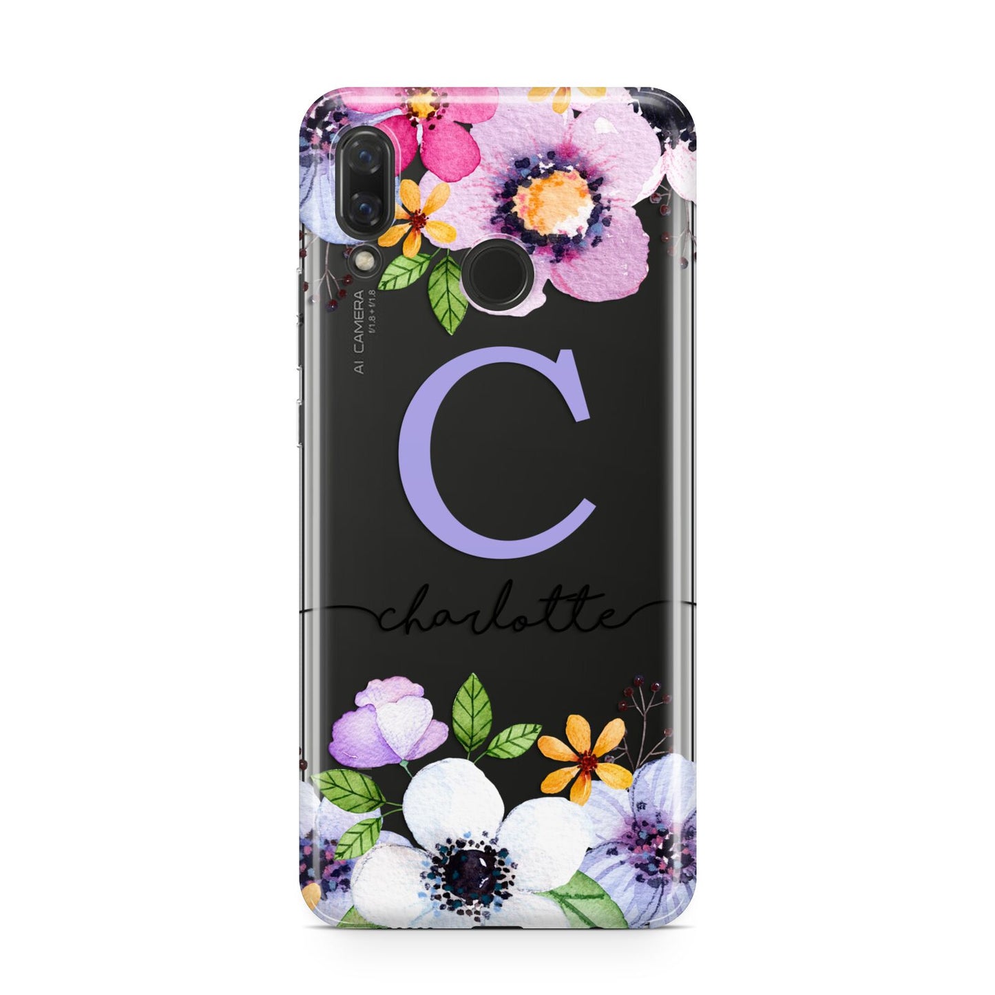 Personalised Violet Flowers Huawei Nova 3 Phone Case