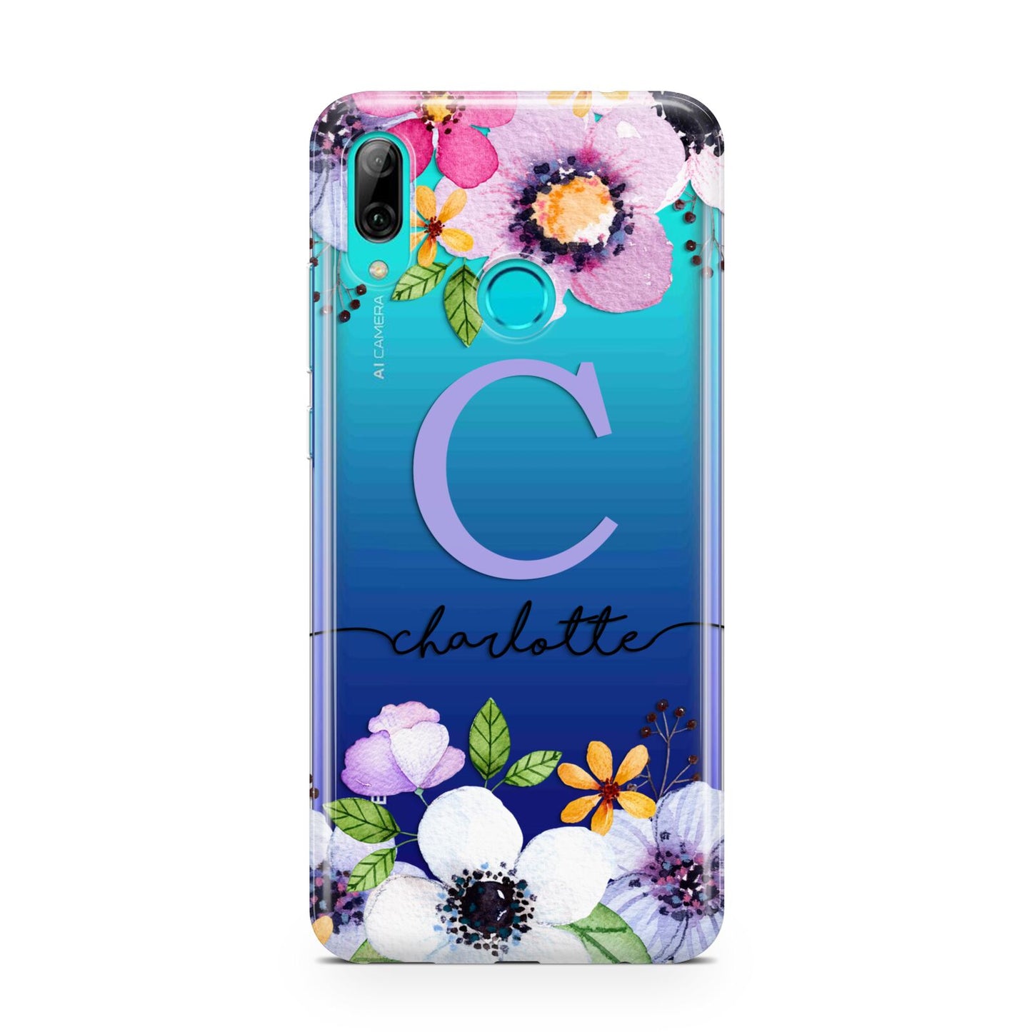 Personalised Violet Flowers Huawei P Smart 2019 Case