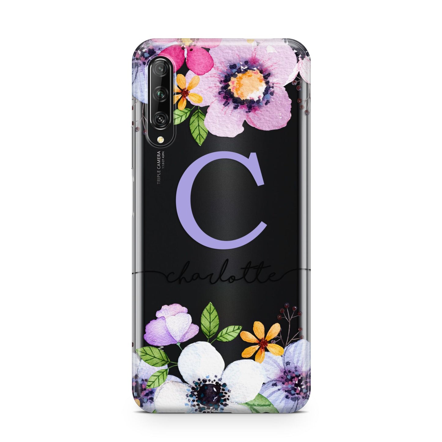 Personalised Violet Flowers Huawei P Smart Pro 2019