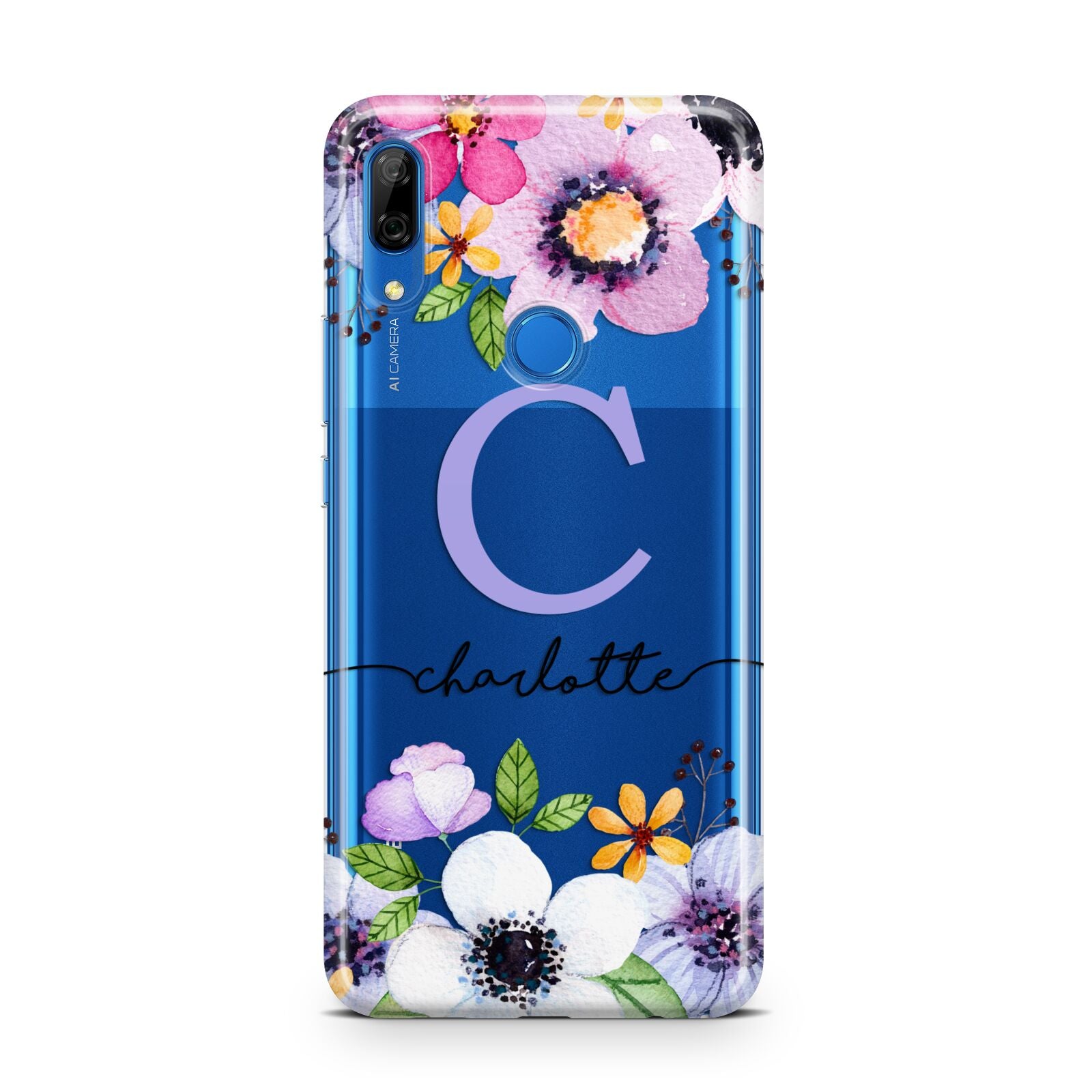 Personalised Violet Flowers Huawei P Smart Z