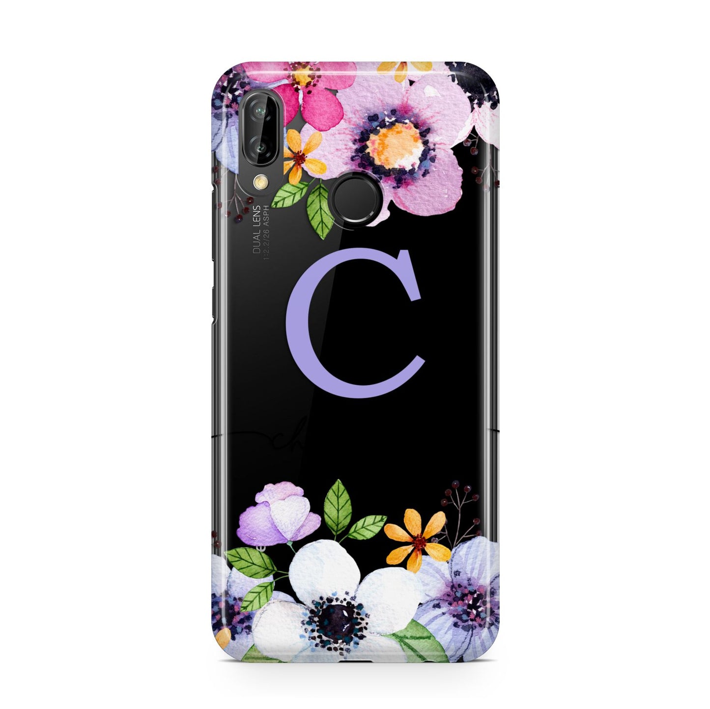 Personalised Violet Flowers Huawei P20 Lite Phone Case