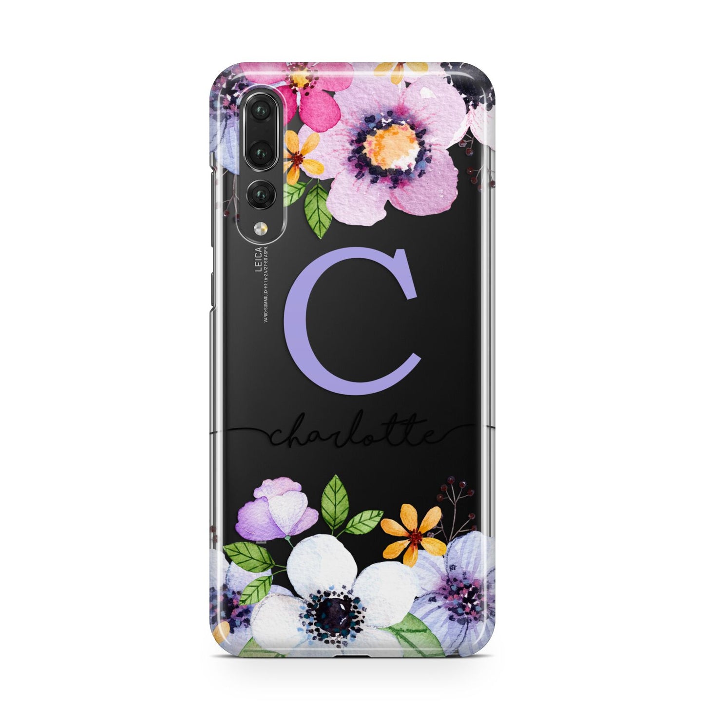 Personalised Violet Flowers Huawei P20 Pro Phone Case