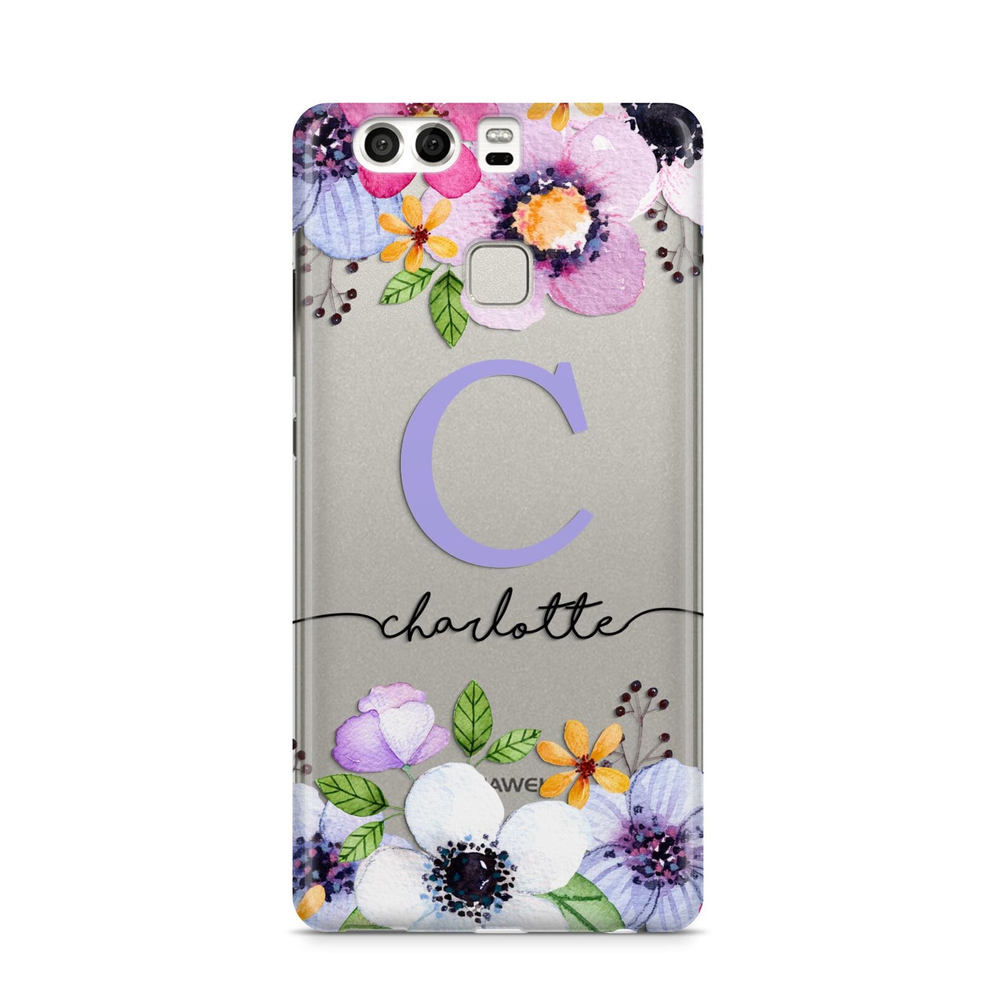 Personalised Violet Flowers Huawei P9 Case