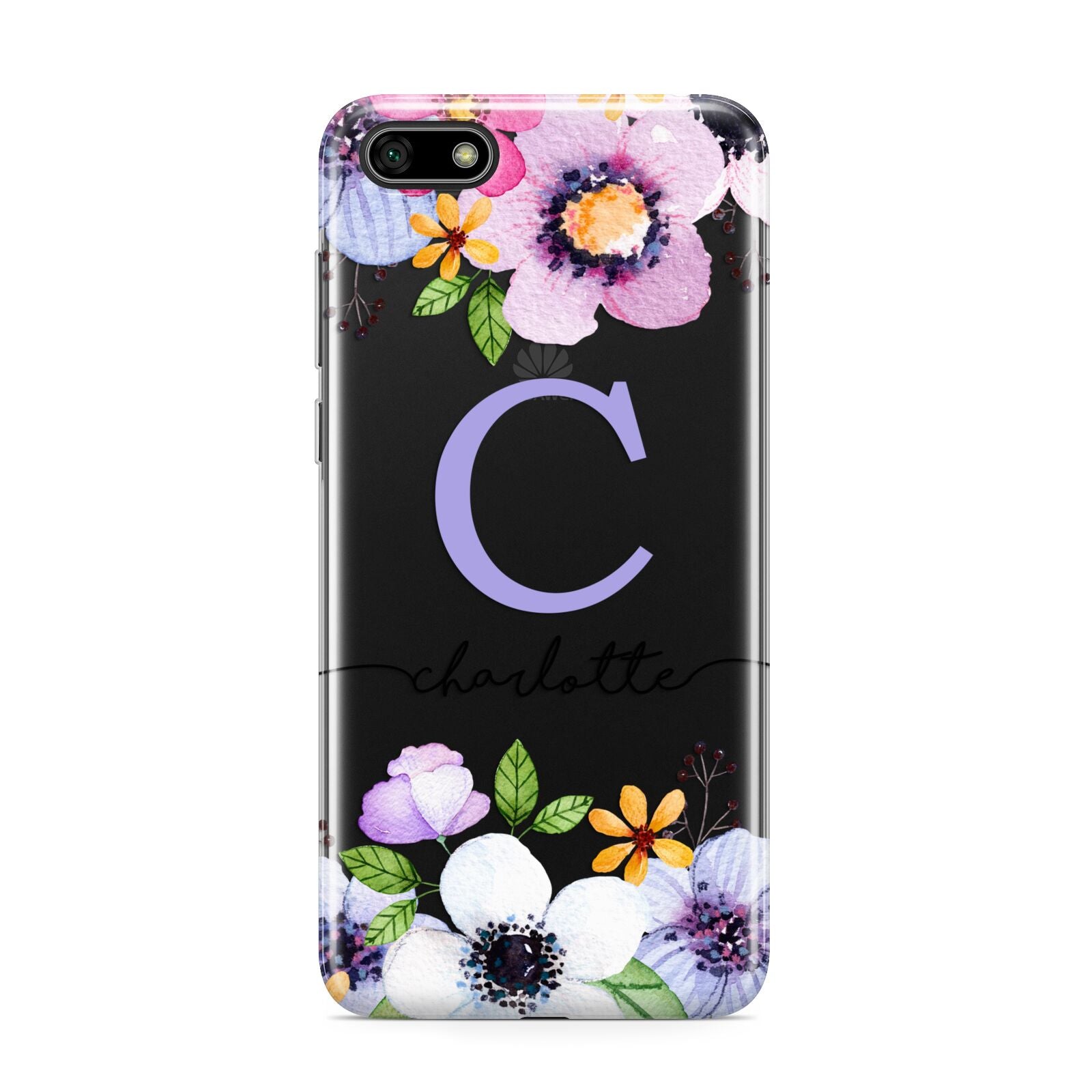 Personalised Violet Flowers Huawei Y5 Prime 2018 Phone Case