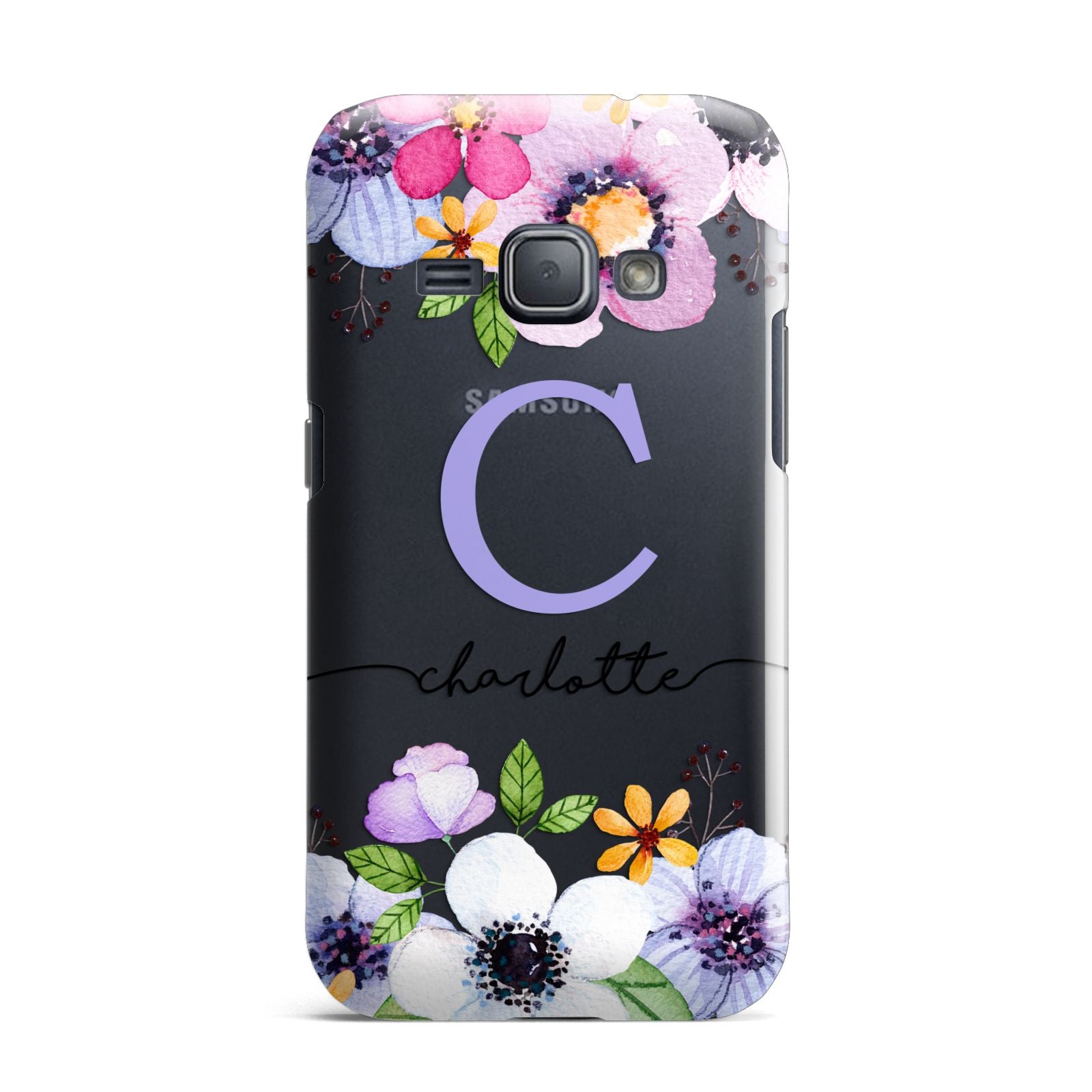 Personalised Violet Flowers Samsung Galaxy J1 2016 Case
