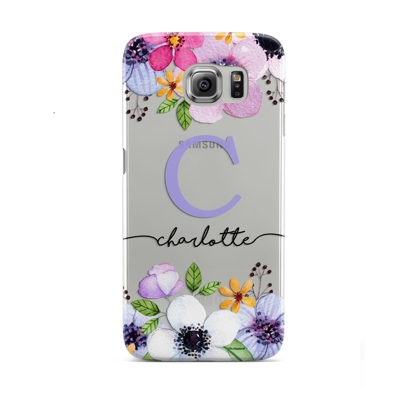 Personalised Violet Flowers Samsung Galaxy S6 Case