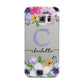 Personalised Violet Flowers Samsung Galaxy S6 Edge Case