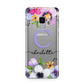 Personalised Violet Flowers Samsung Galaxy S9 Case