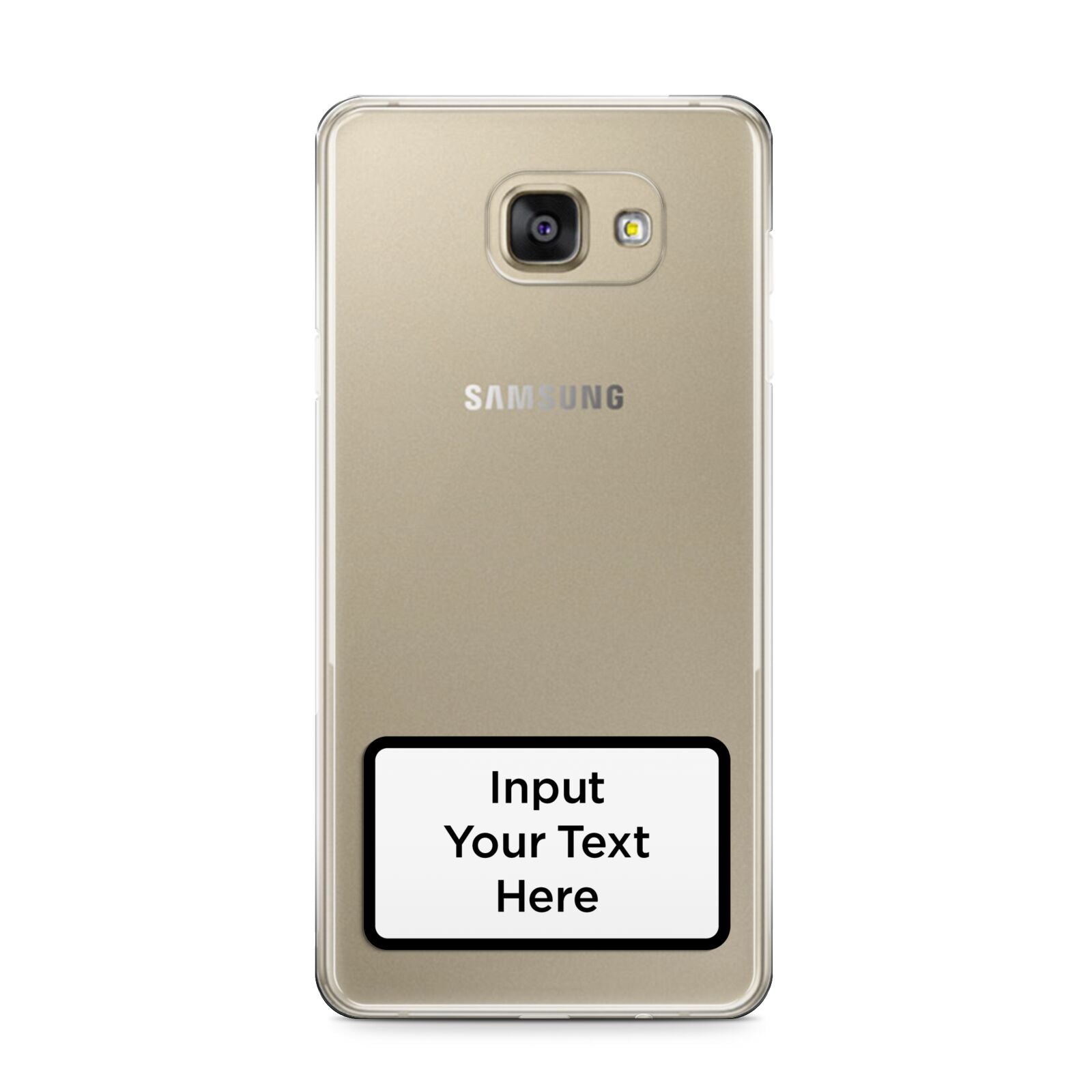 Personalised Warning Label Samsung Galaxy A9 2016 Case on gold phone