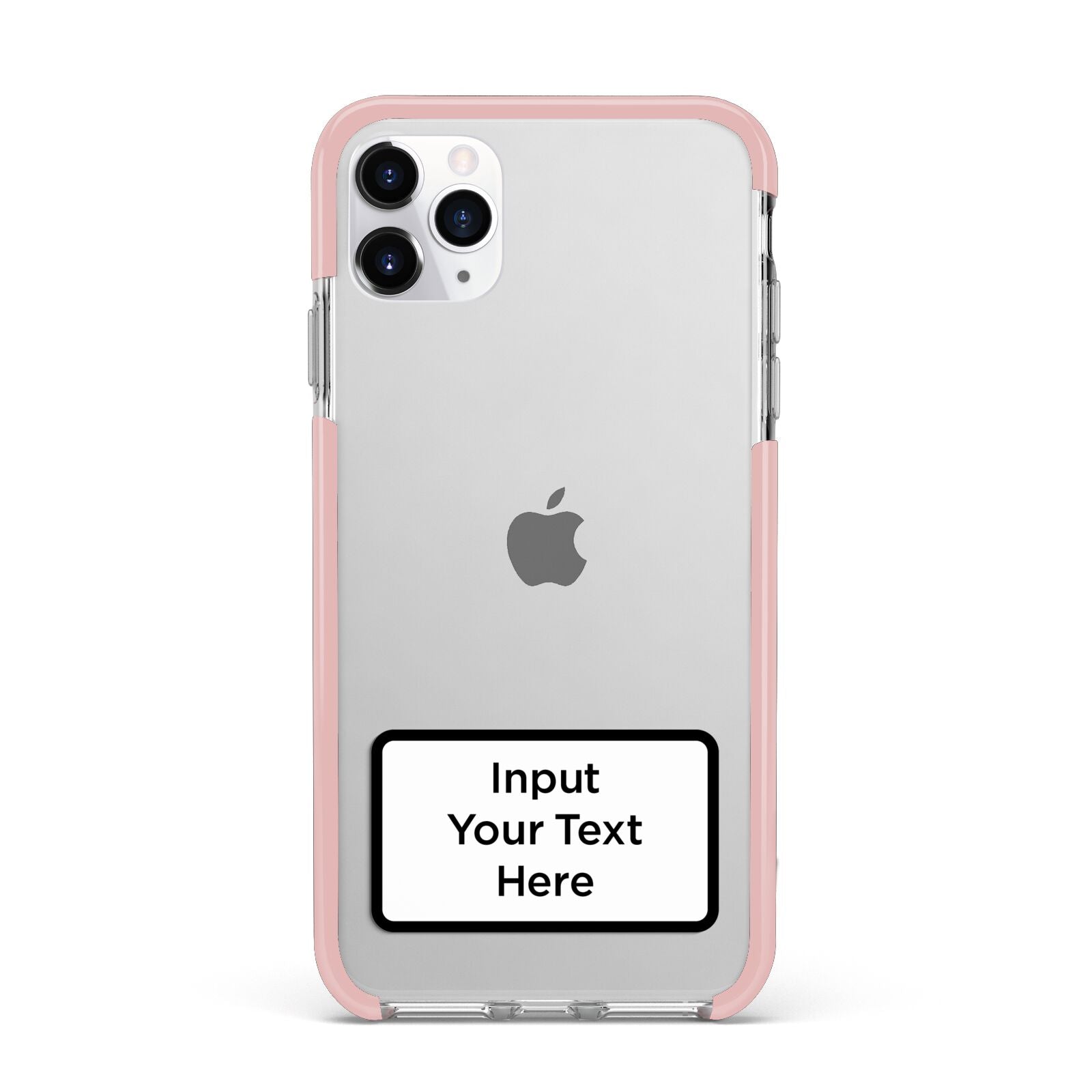 Personalised Warning Label iPhone 11 Pro Max Impact Pink Edge Case