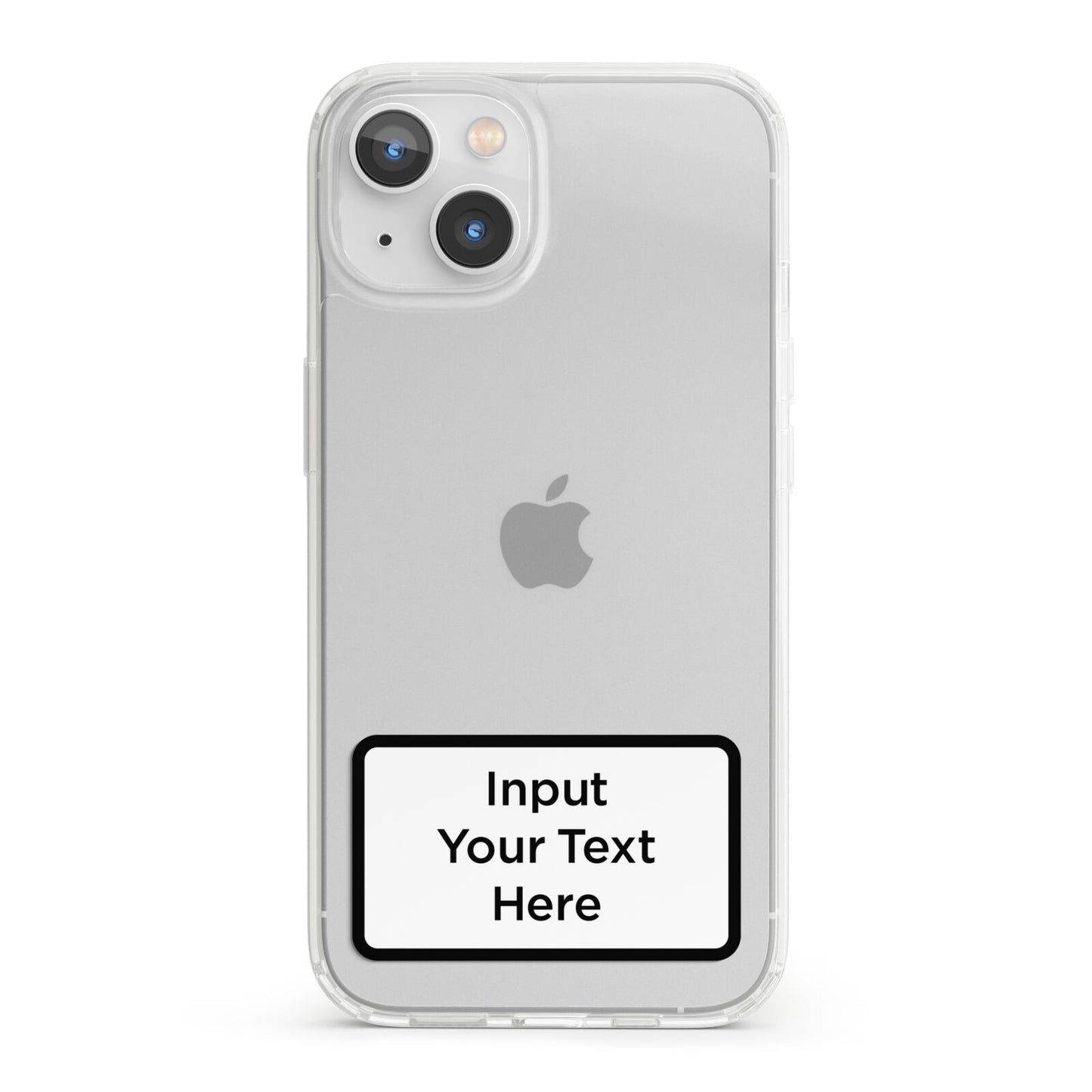 Personalised Warning Label iPhone 13 Clear Bumper Case