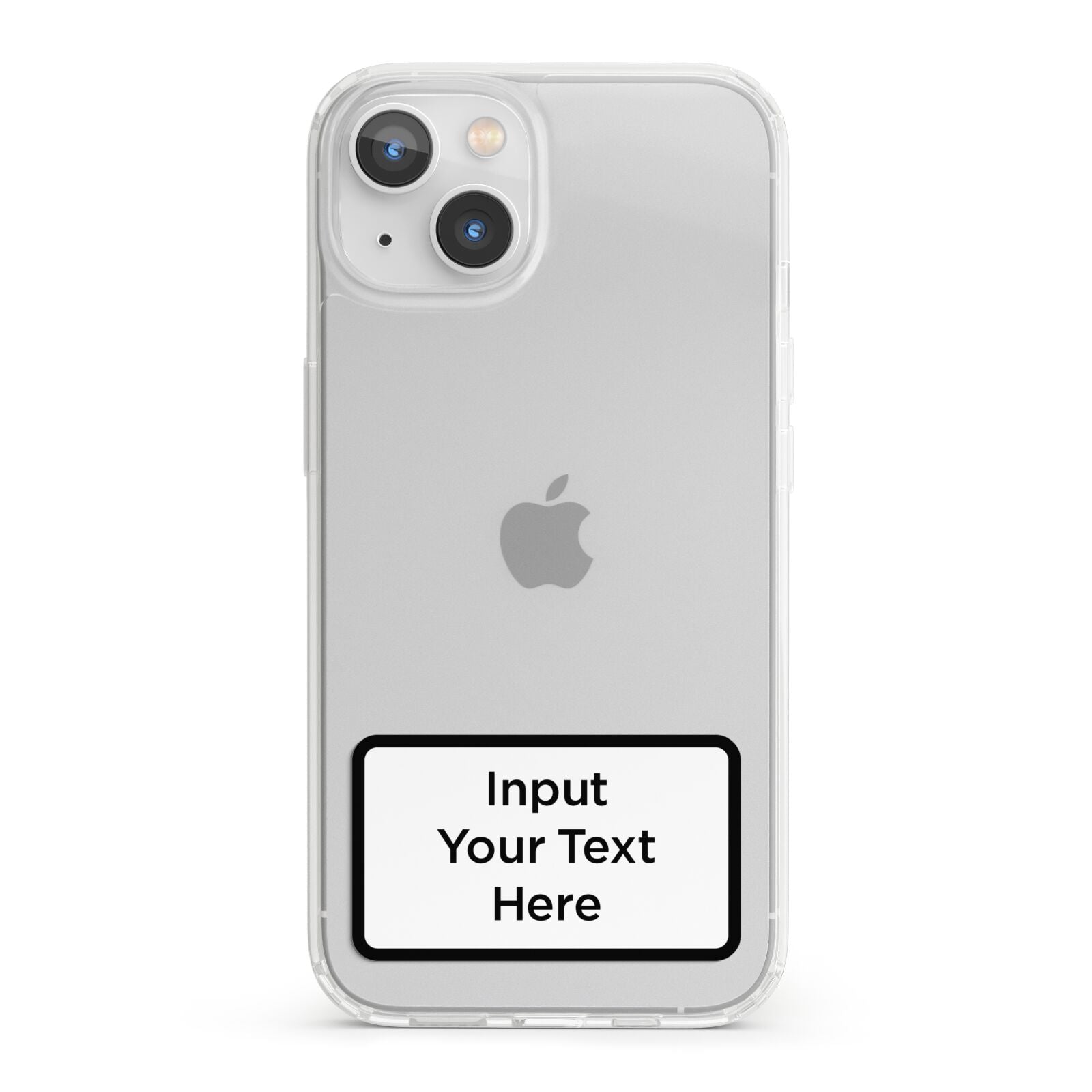 Personalised Warning Label iPhone 13 Clear Bumper Case