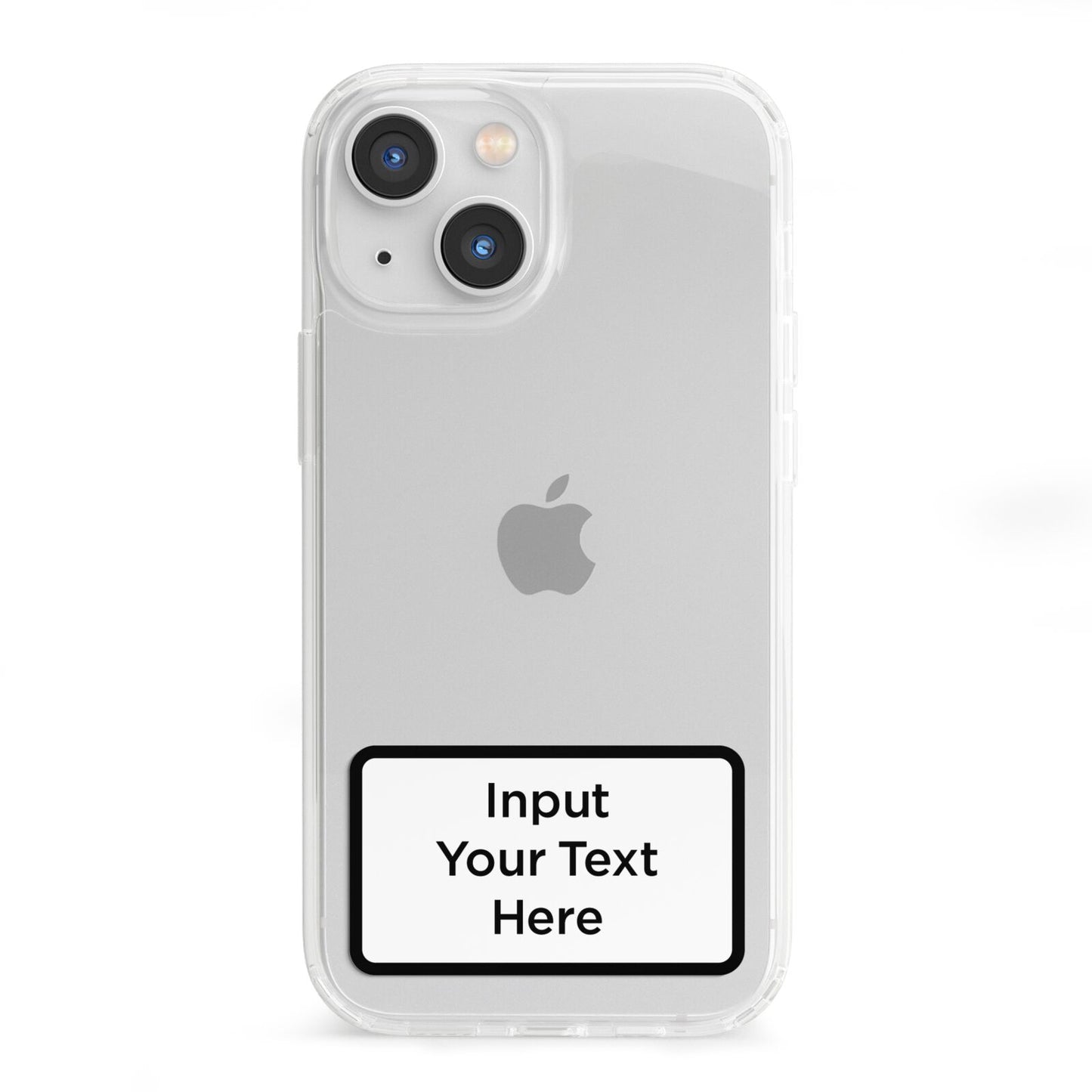 Personalised Warning Label iPhone 13 Mini Clear Bumper Case