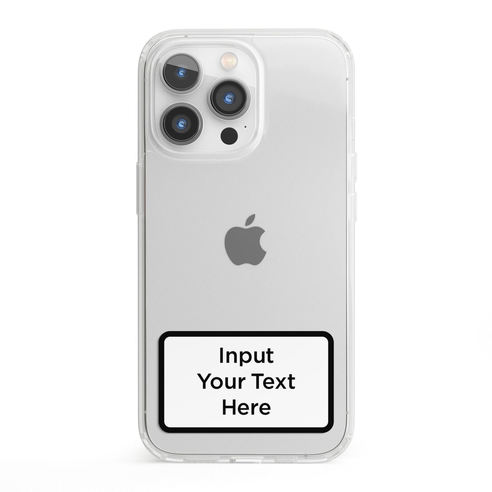 Personalised Warning Label iPhone 13 Pro Clear Bumper Case