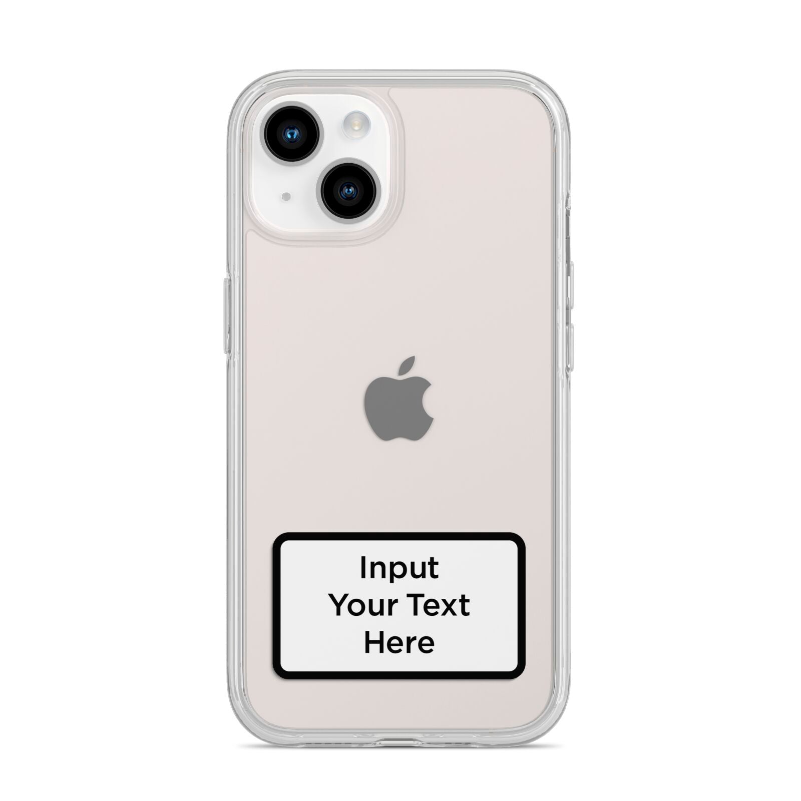 Personalised Warning Label iPhone 14 Clear Tough Case Starlight