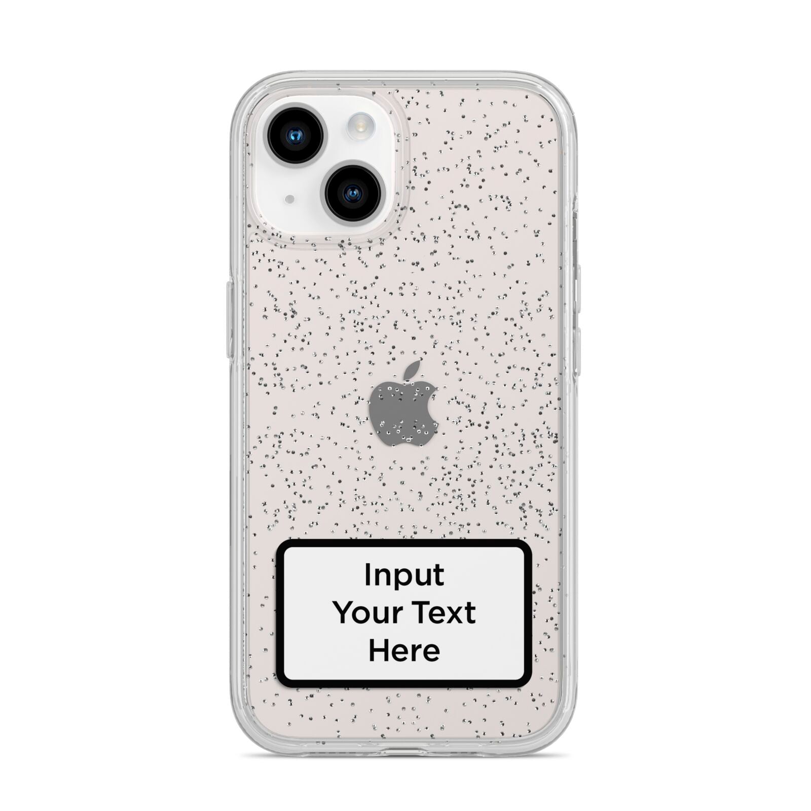 Personalised Warning Label iPhone 14 Glitter Tough Case Starlight