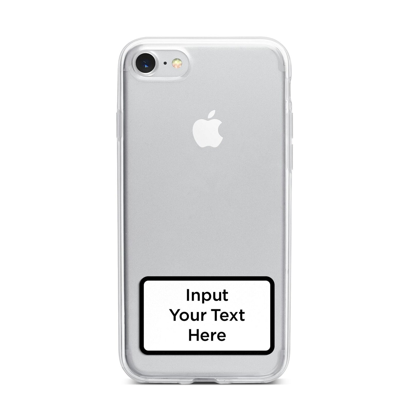 Personalised Warning Label iPhone 7 Bumper Case on Silver iPhone