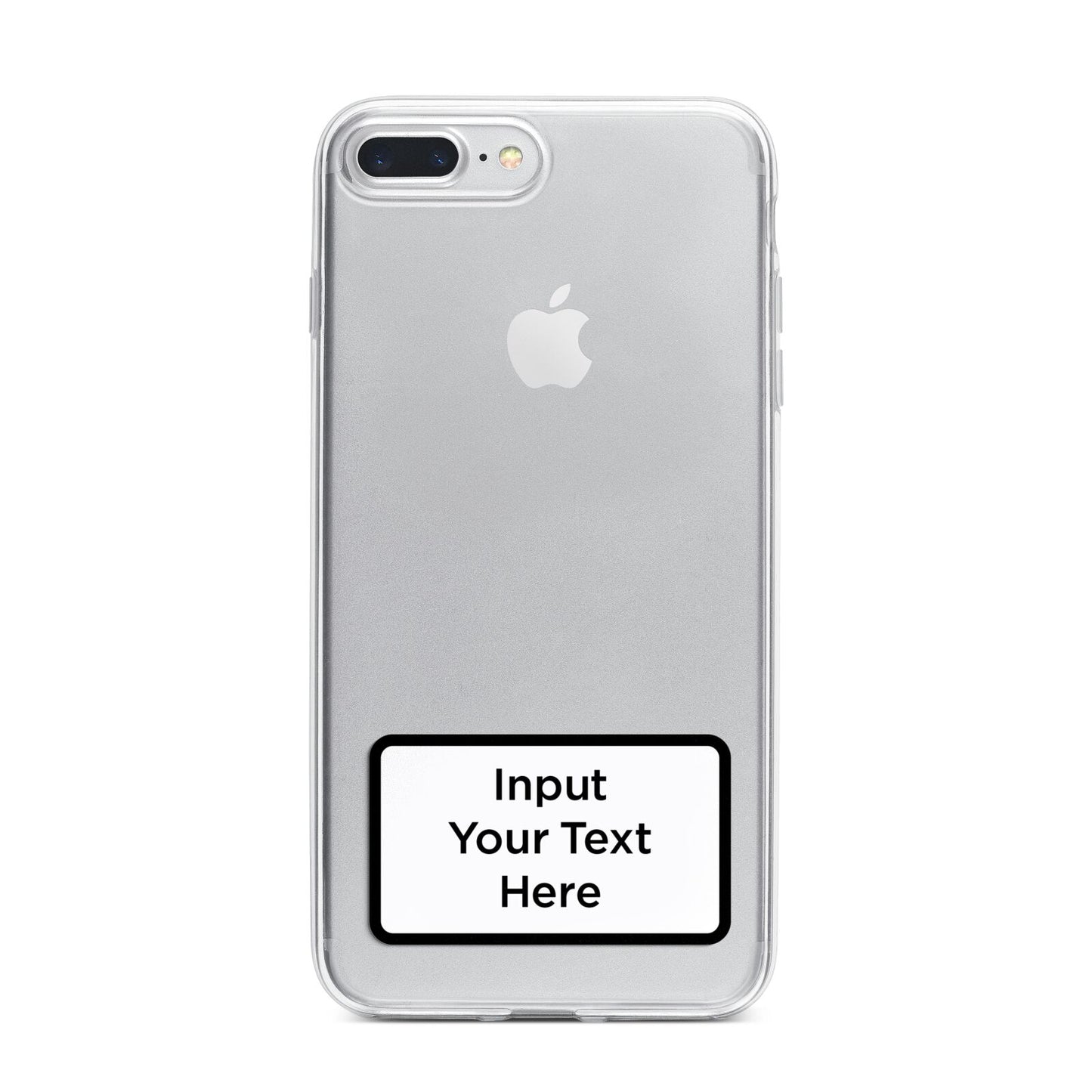 Personalised Warning Label iPhone 7 Plus Bumper Case on Silver iPhone