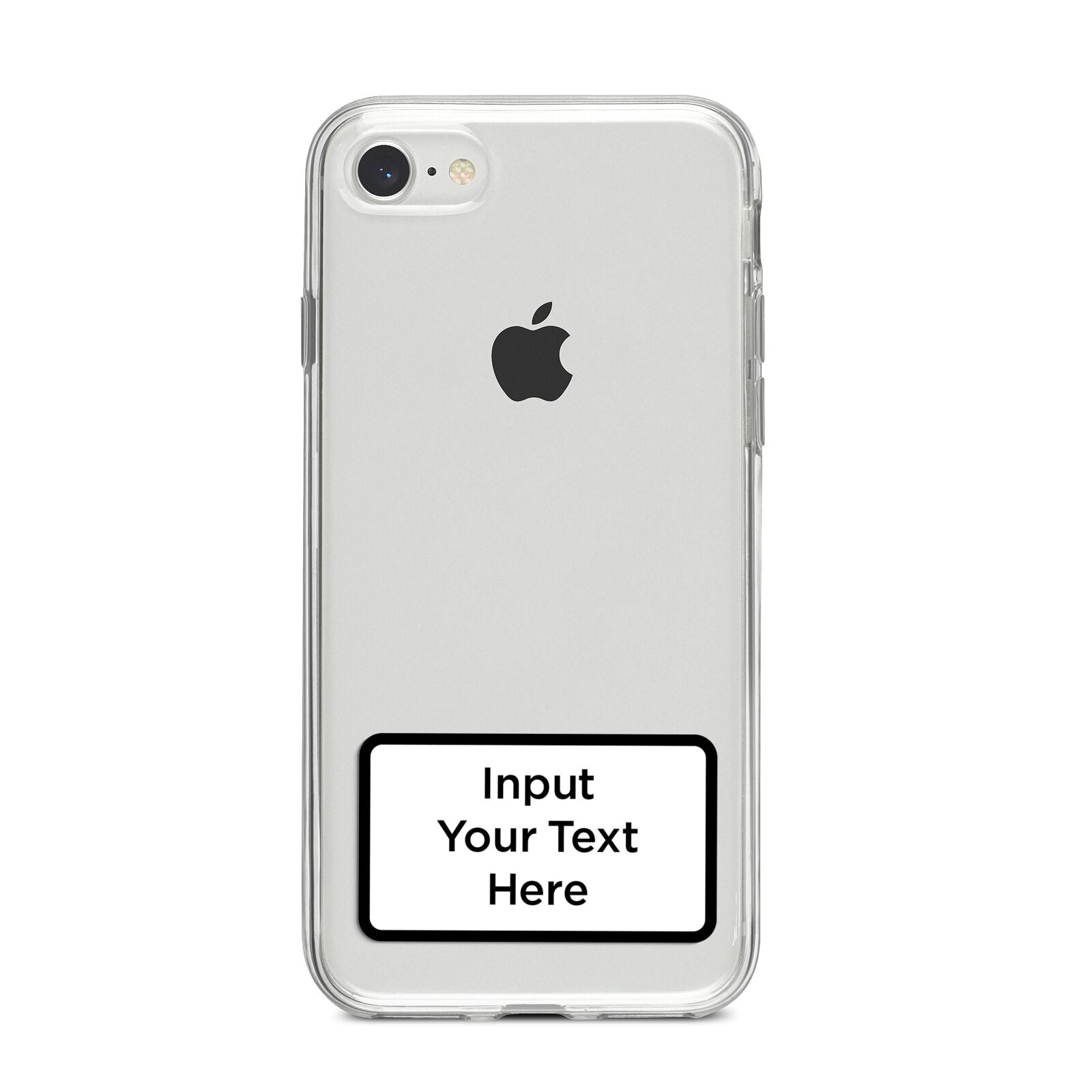 Personalised Warning Label iPhone 8 Bumper Case on Silver iPhone