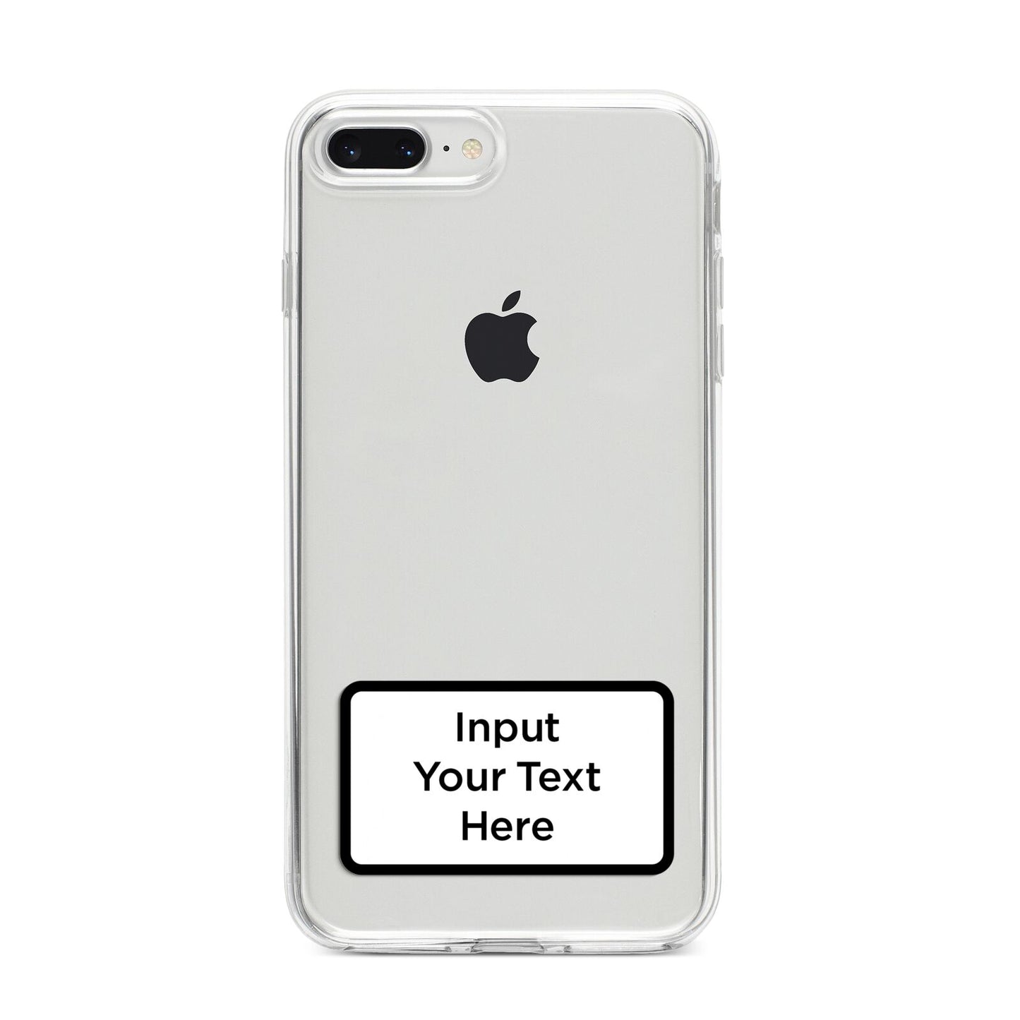 Personalised Warning Label iPhone 8 Plus Bumper Case on Silver iPhone