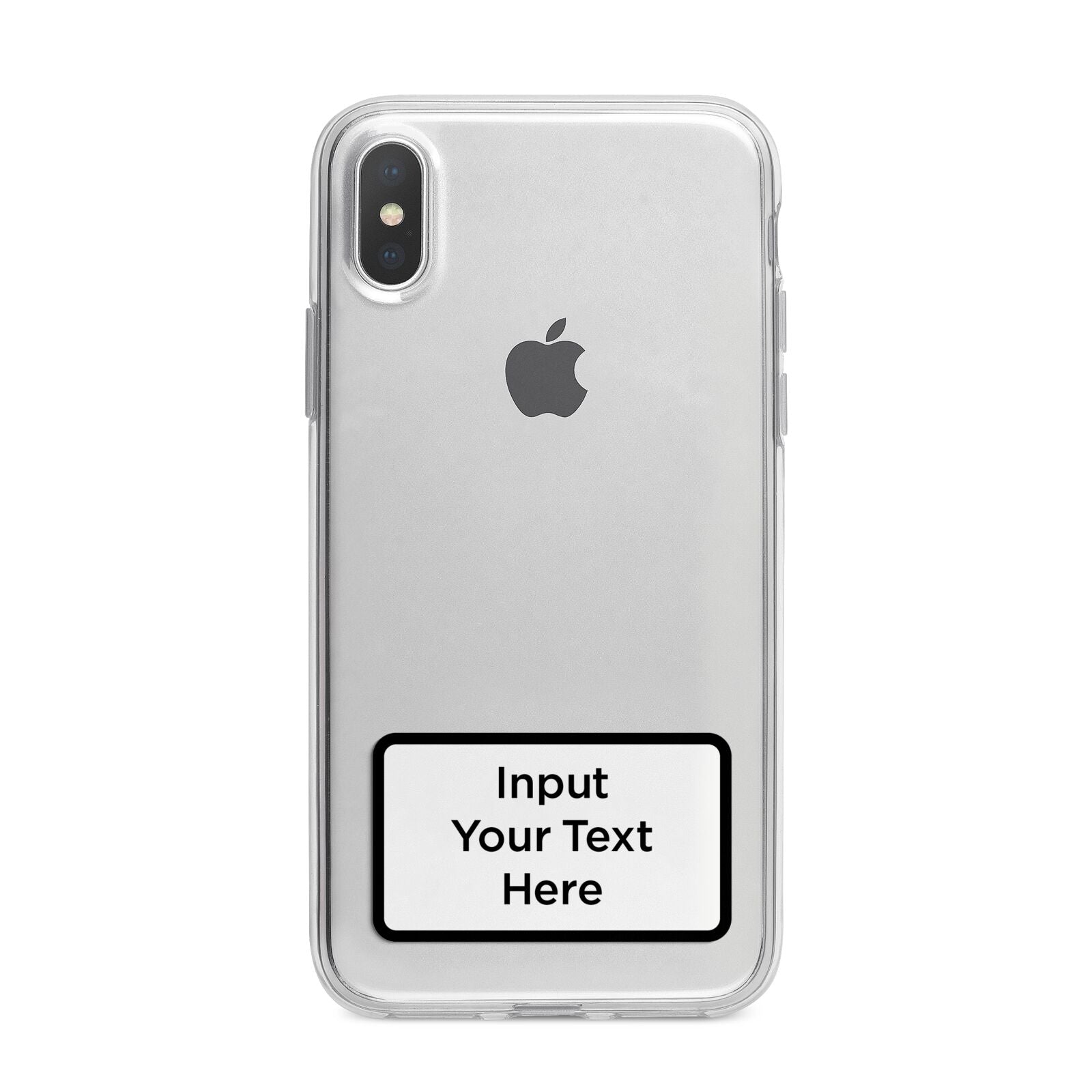 Personalised Warning Label iPhone X Bumper Case on Silver iPhone Alternative Image 1