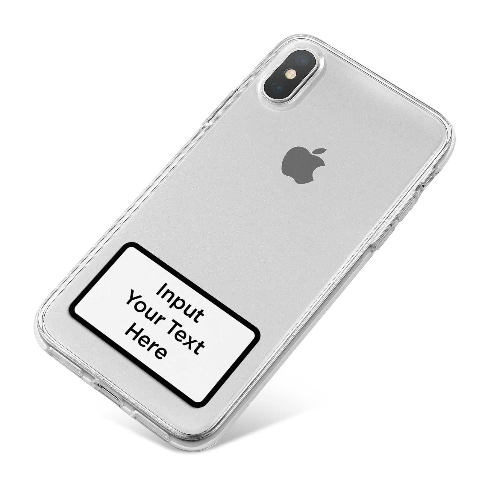 Personalised Warning Label iPhone X Bumper Case on Silver iPhone