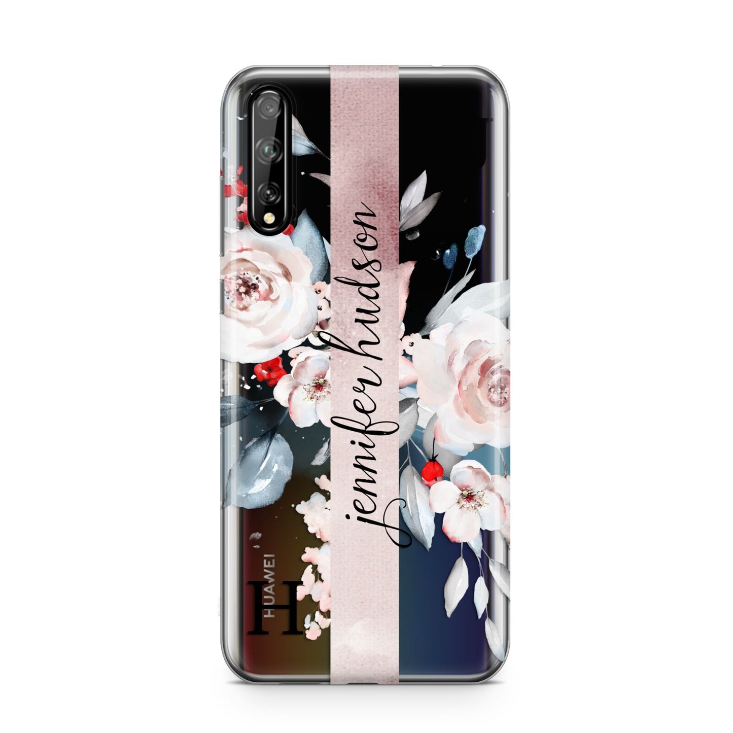 Personalised Watercolour Bouquet Roses Huawei Enjoy 10s Phone Case