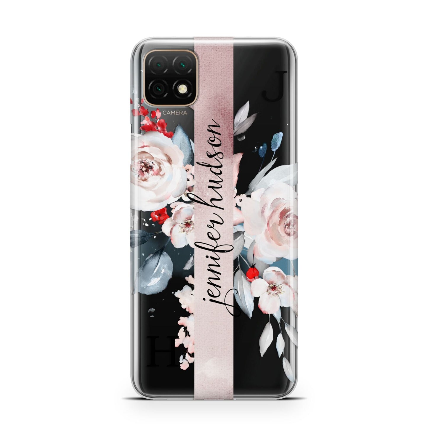 Personalised Watercolour Bouquet Roses Huawei Enjoy 20 Phone Case