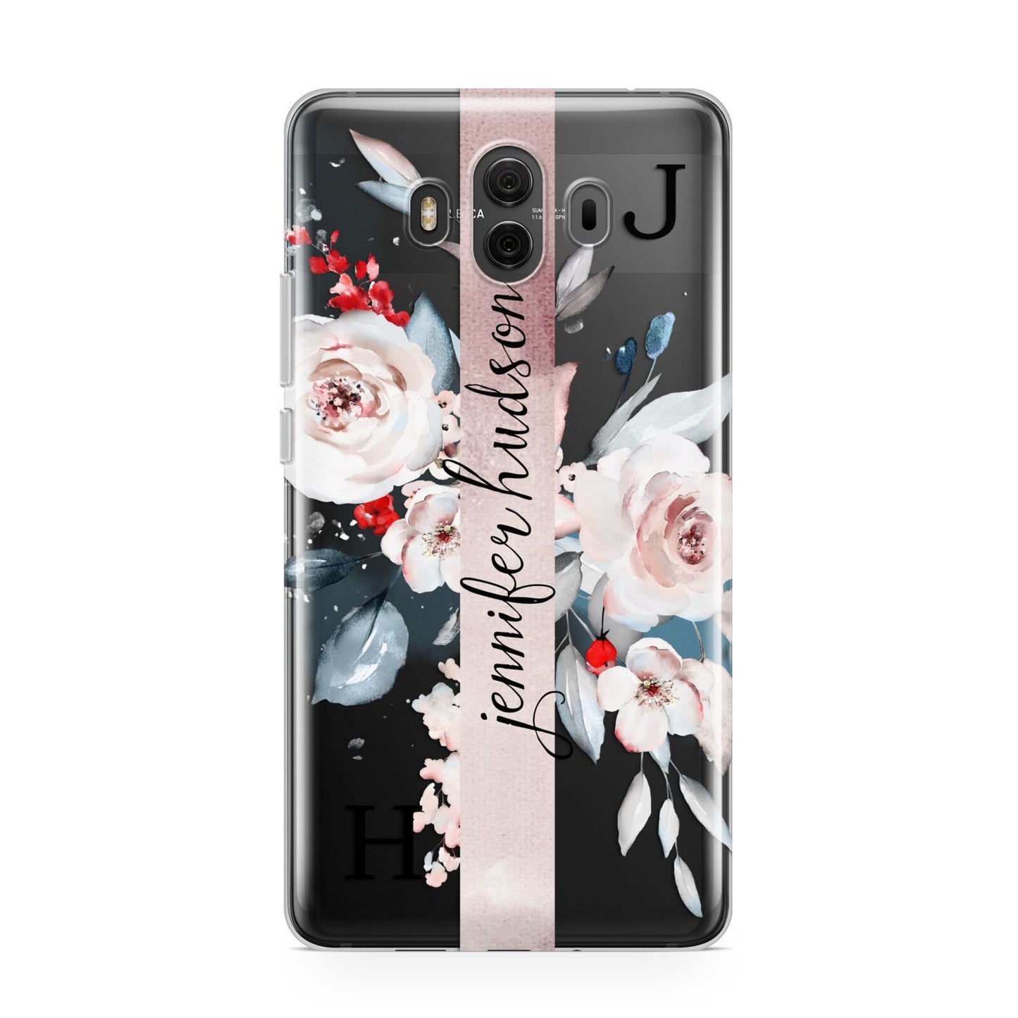 Personalised Watercolour Bouquet Roses Huawei Mate 10 Protective Phone Case