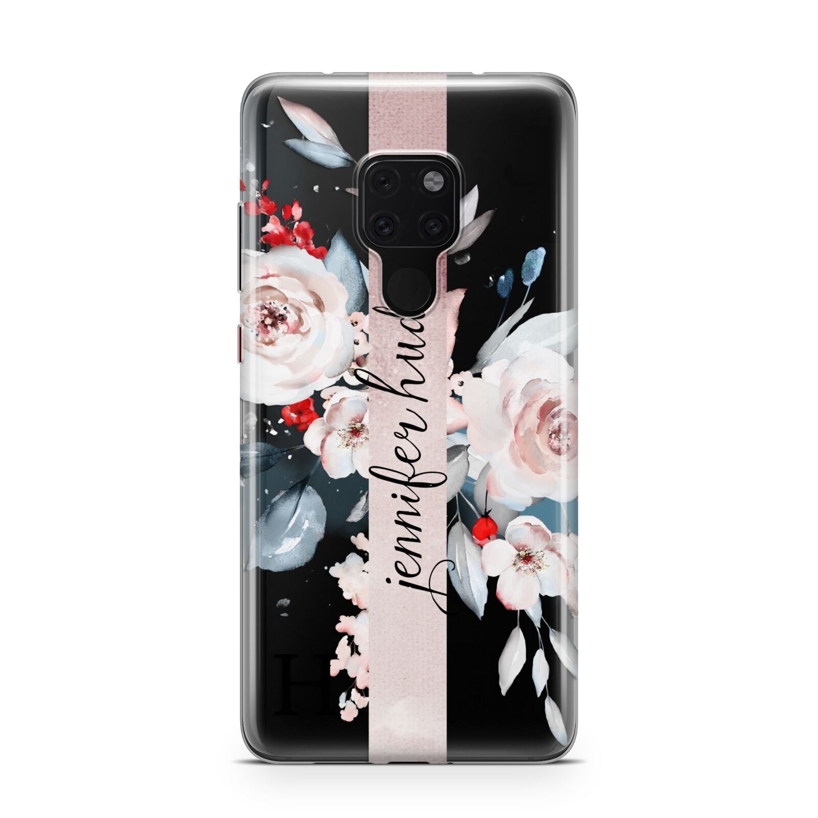 Personalised Watercolour Bouquet Roses Huawei Mate 20 Phone Case