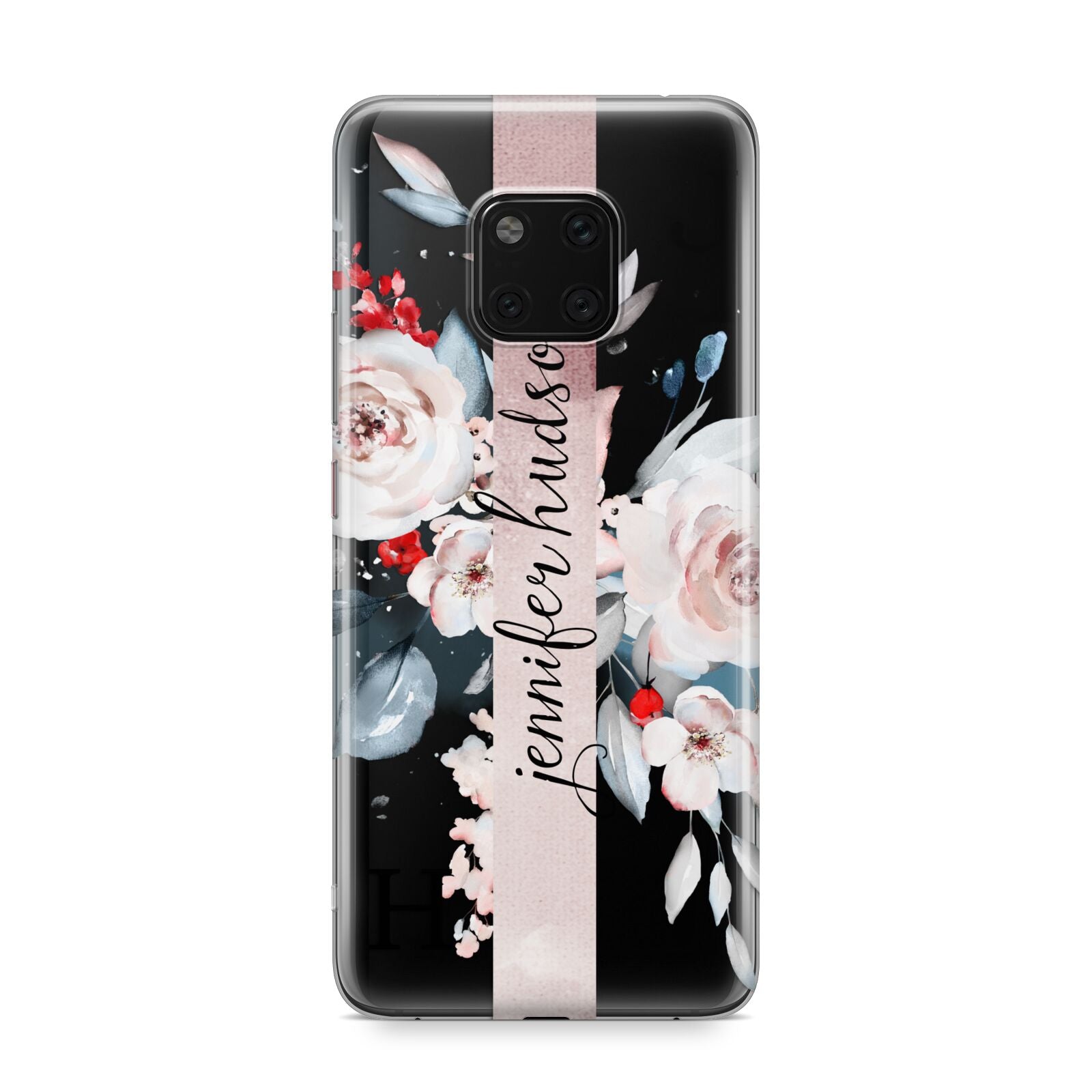 Personalised Watercolour Bouquet Roses Huawei Mate 20 Pro Phone Case