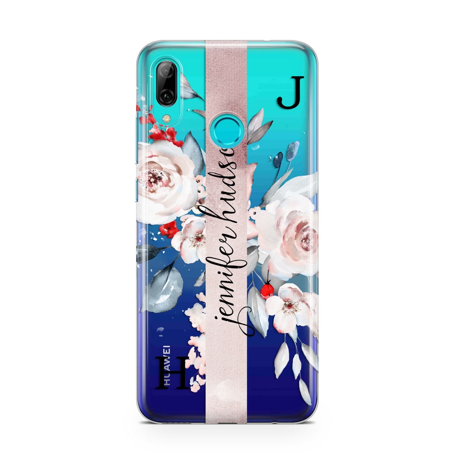 Personalised Watercolour Bouquet Roses Huawei P Smart 2019 Case