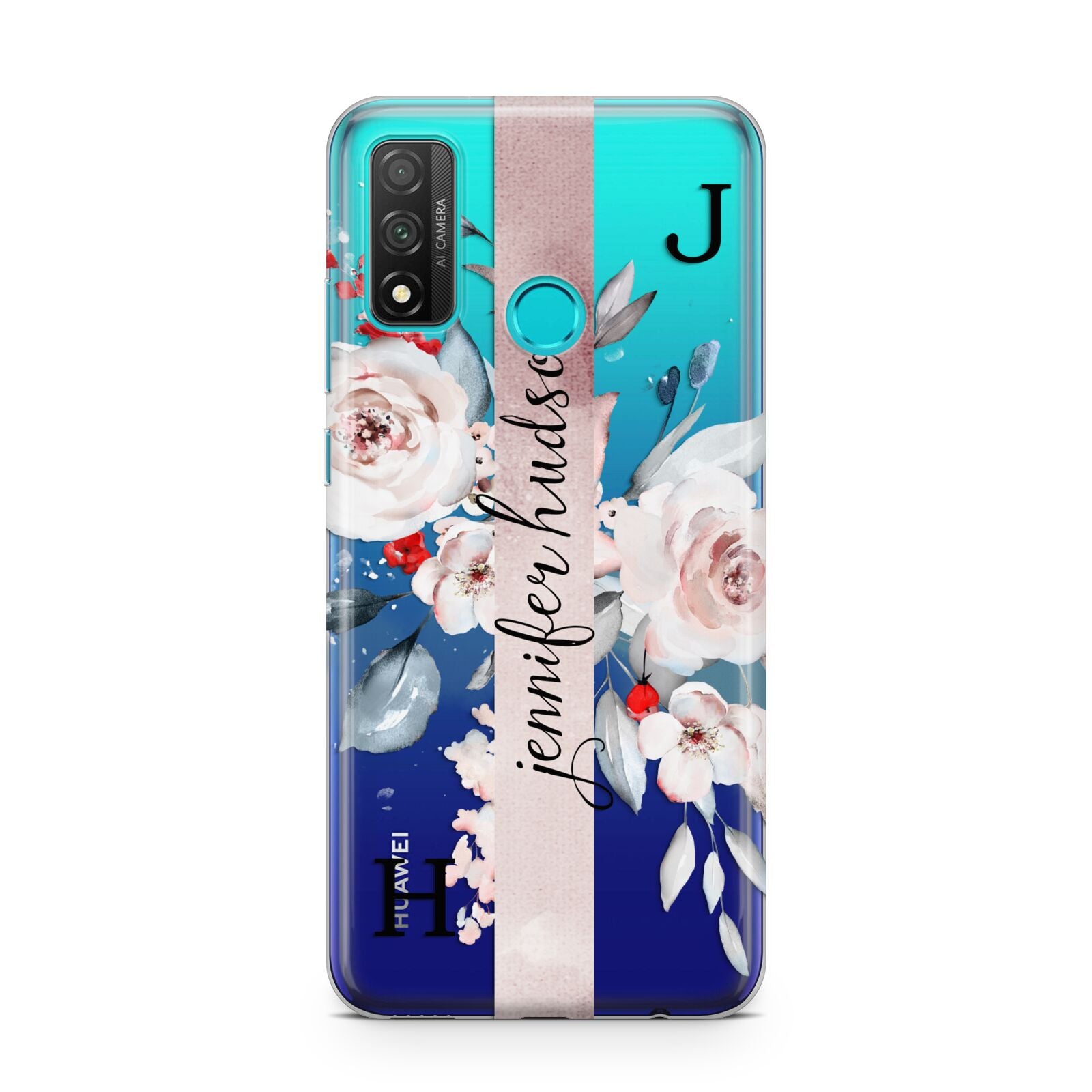 Personalised Watercolour Bouquet Roses Huawei P Smart 2020