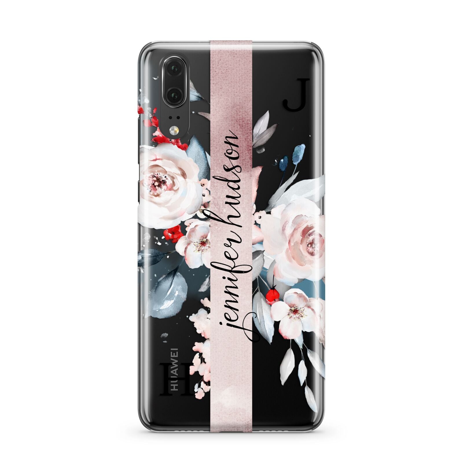 Personalised Watercolour Bouquet Roses Huawei P20 Phone Case